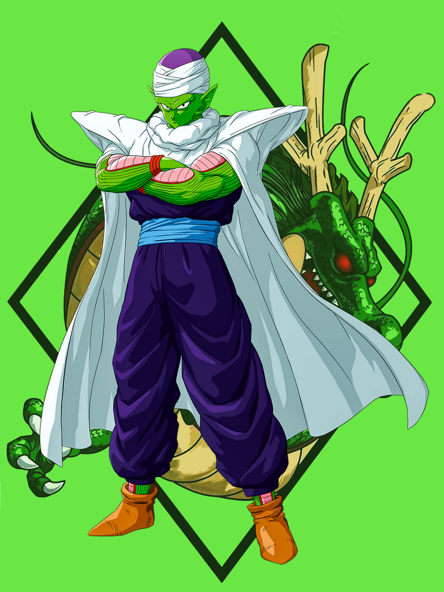 Piccolo Standing Proud Dragon Ball Z Background