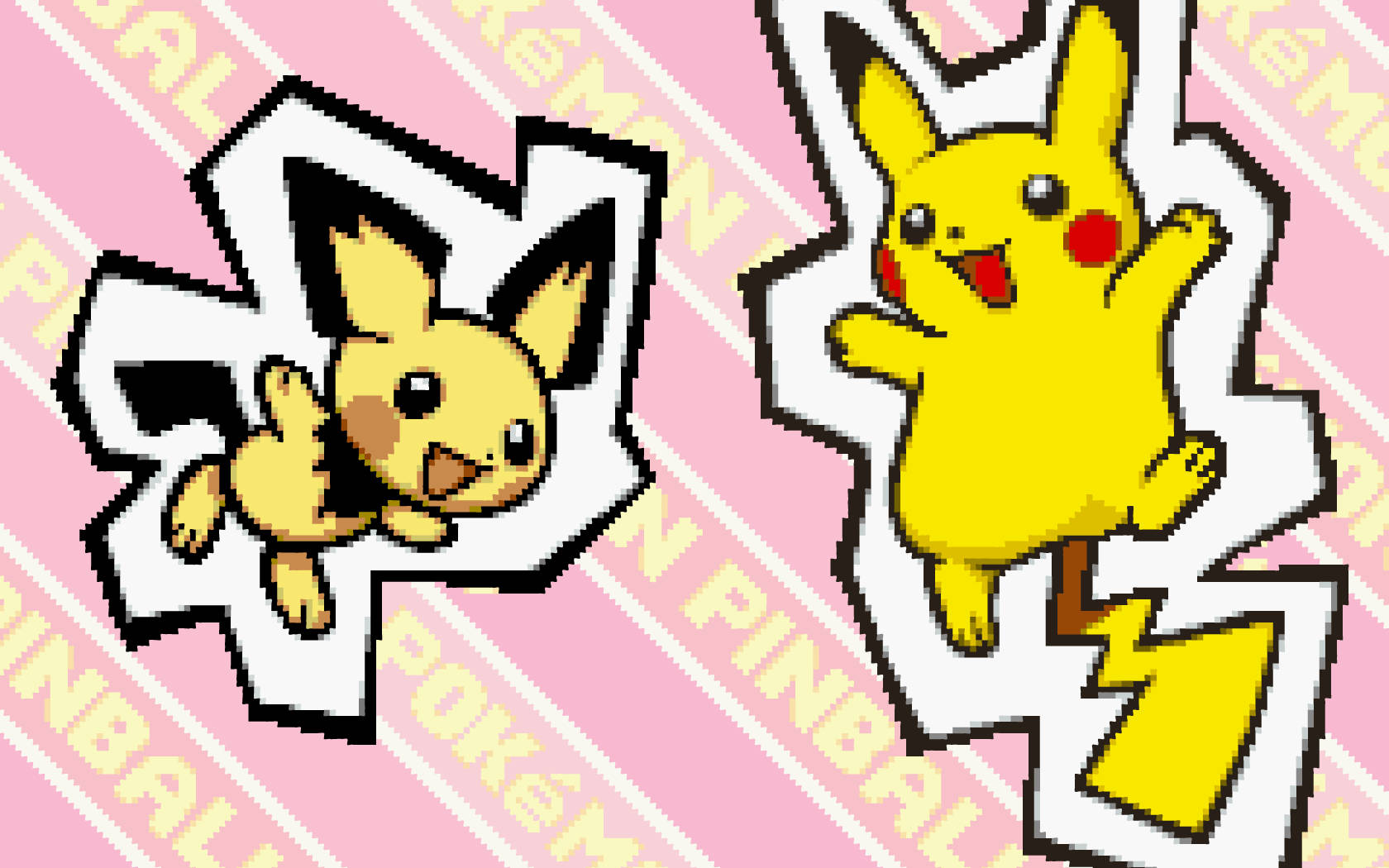 Pichu And Pikachu Flying Background