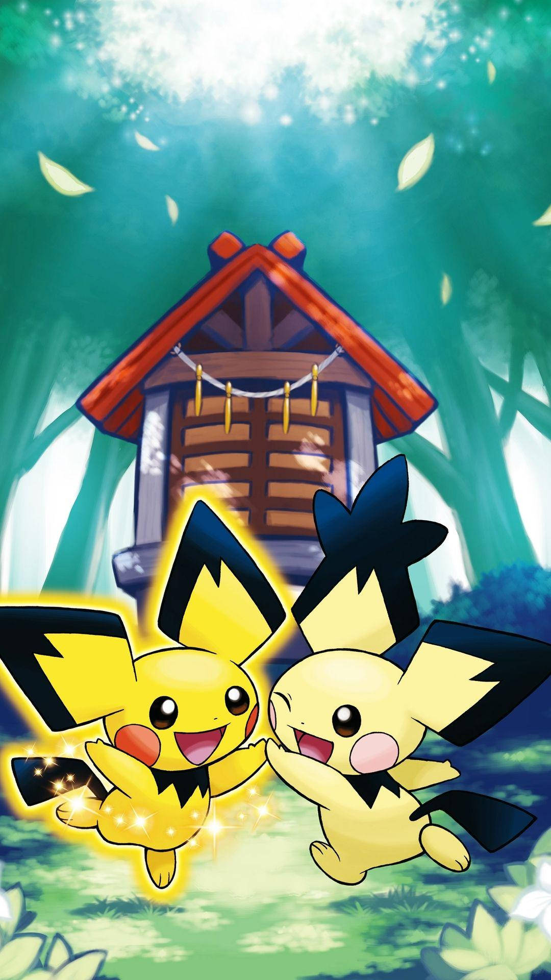 Pichu Bros In Their Tiny House Background