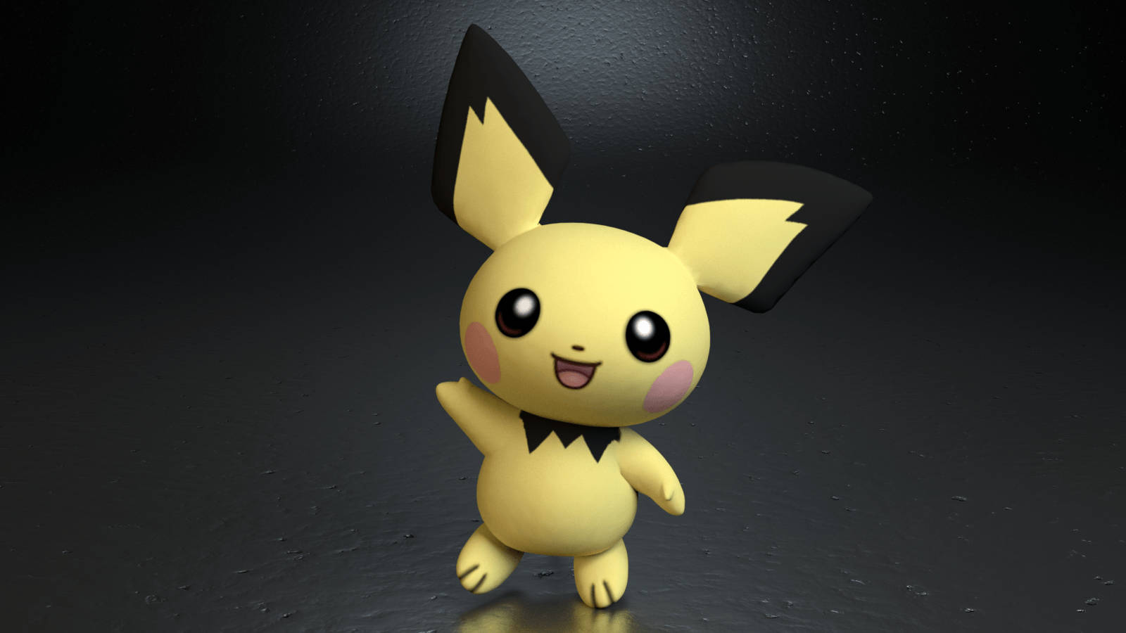 Pichu In 3d Background