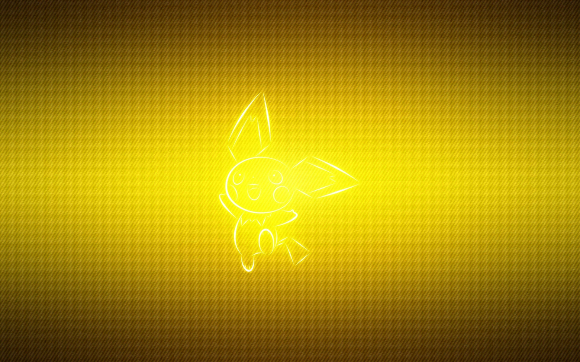 Pichu In Bright Yellow Lights Background