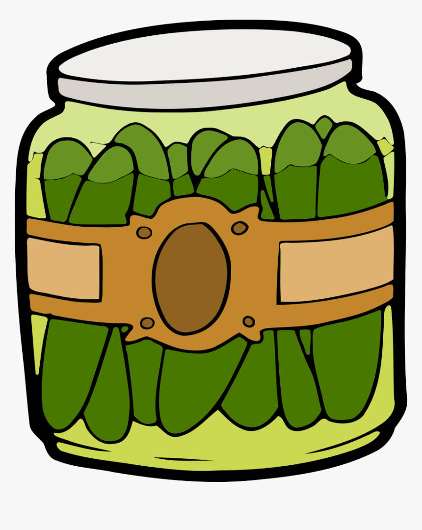 Pickle Jar Vector Art Background