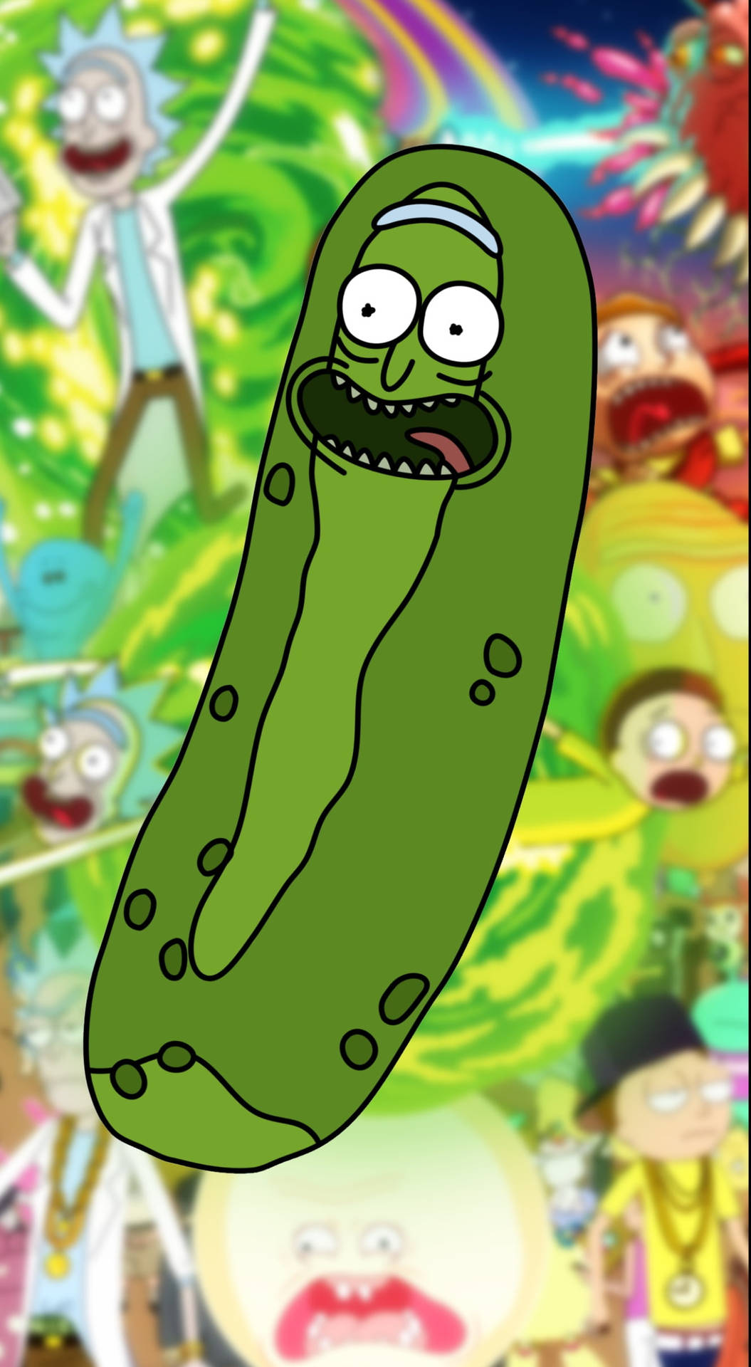 Pickle Rick Sticking Out Tongue