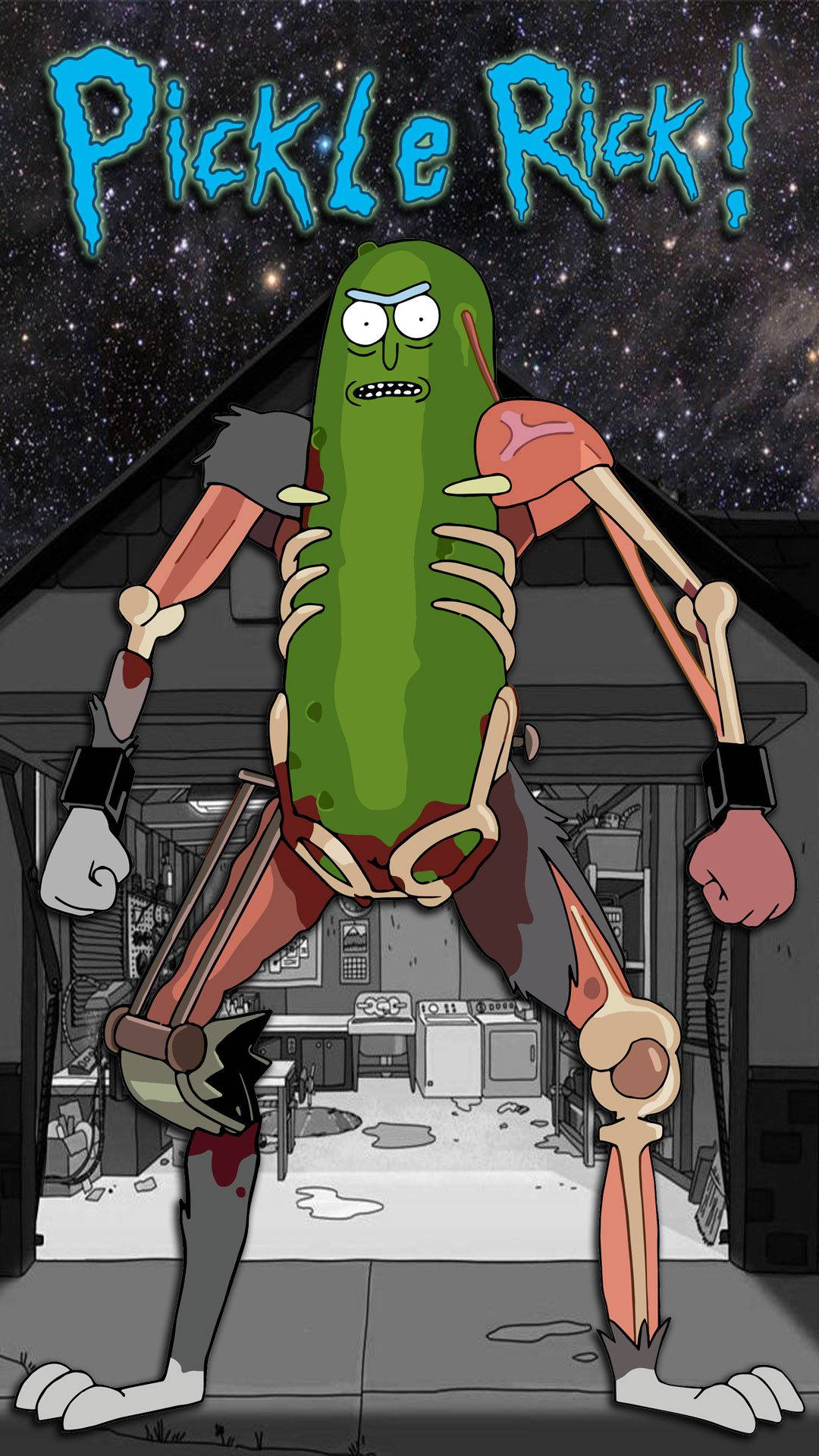 Pickle Rick With Clenched Hands