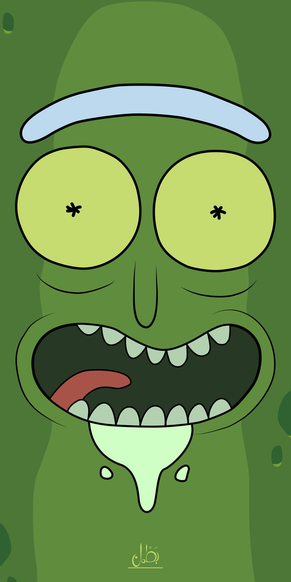 Pickle Rick With Drool