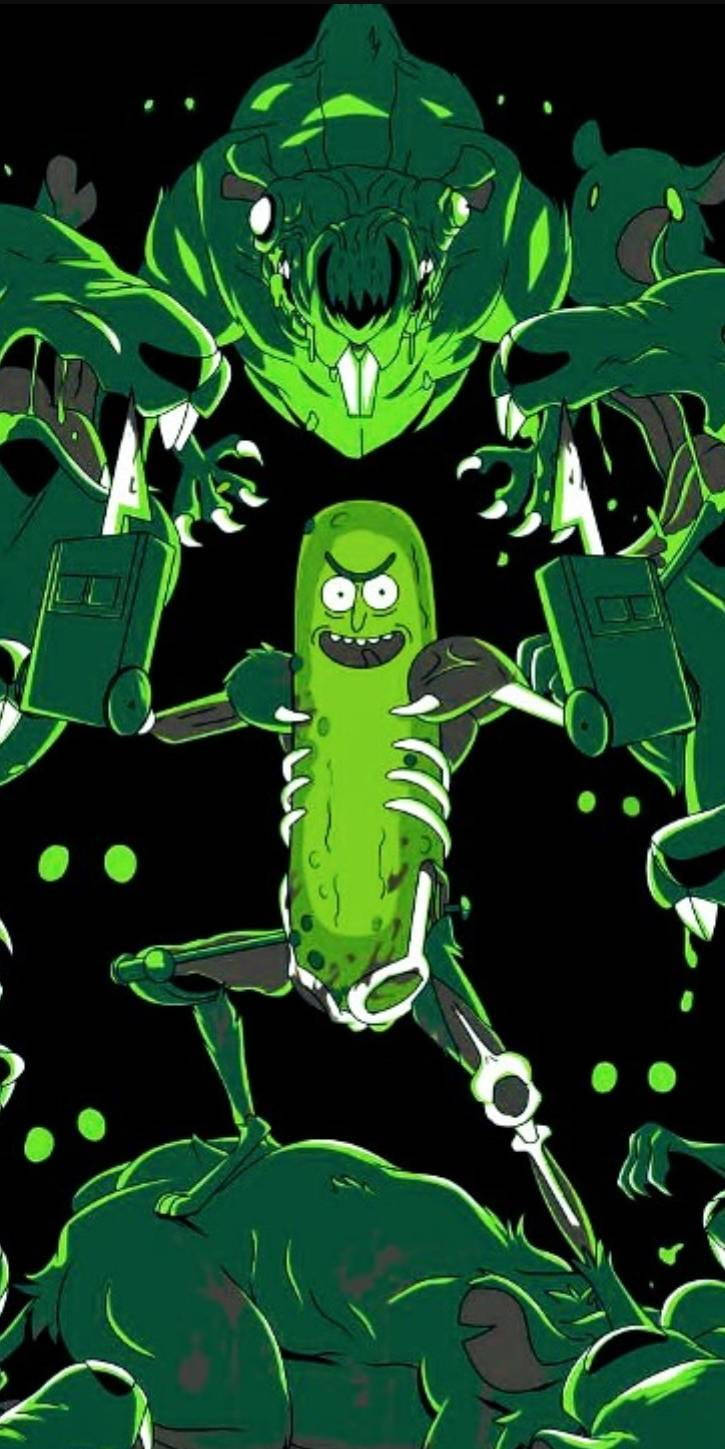 Pickle Rick With Rat Monsters