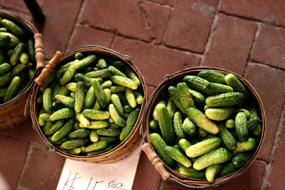 Pickles In Baskets Background