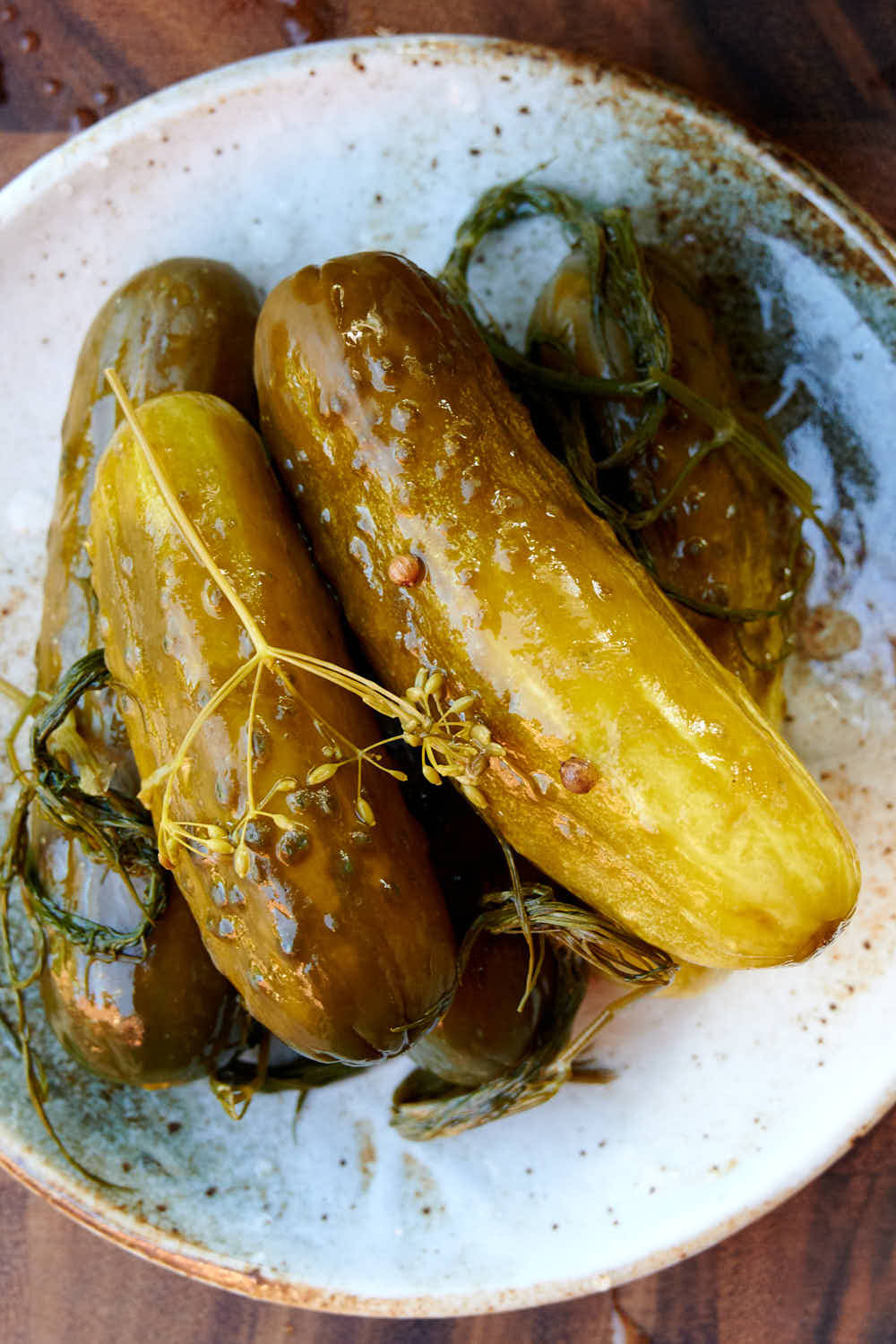 Pickles With Dill And Peppercorn Background