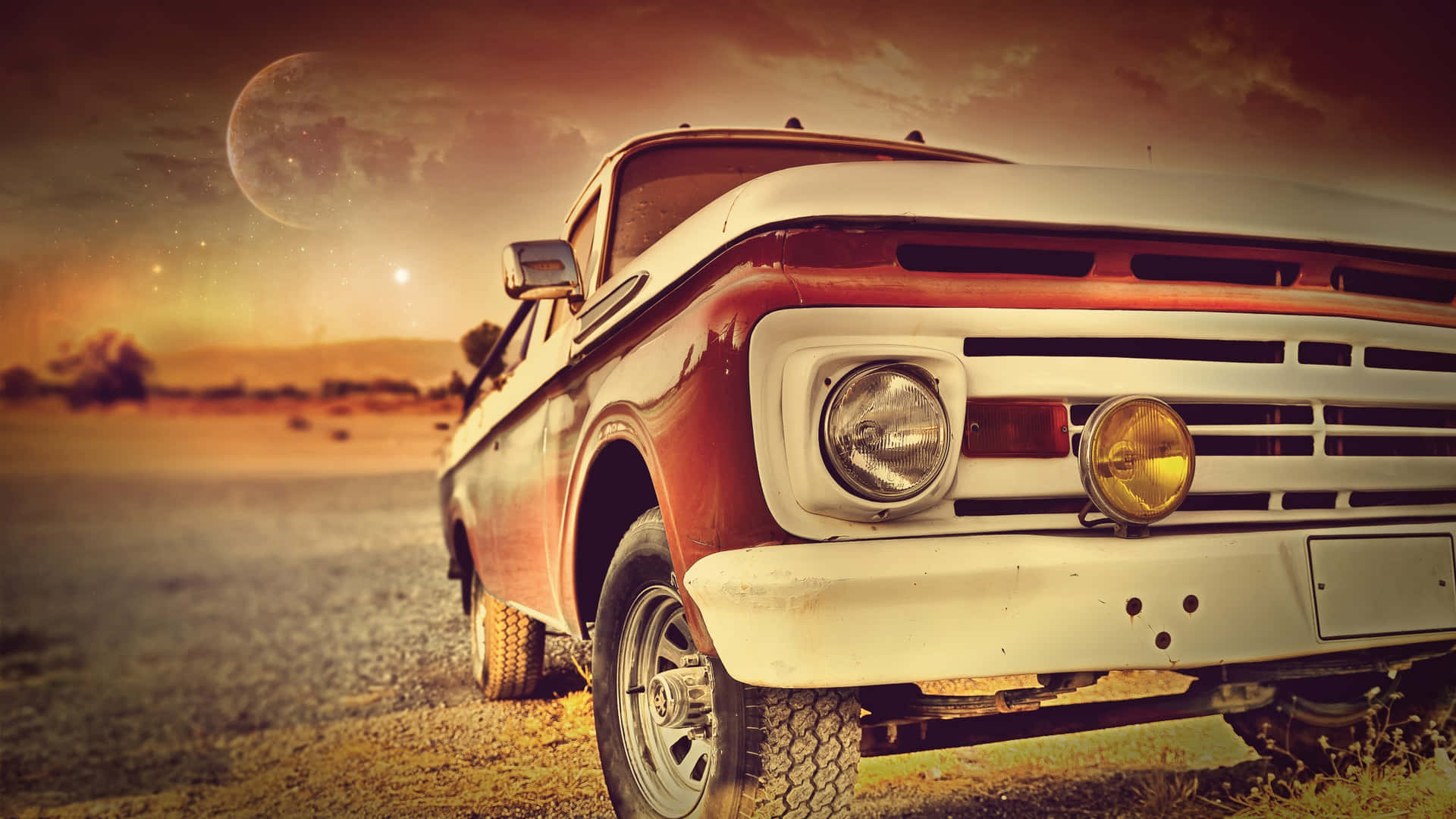 Pickup Truck 1950s Red Antique Car Photography