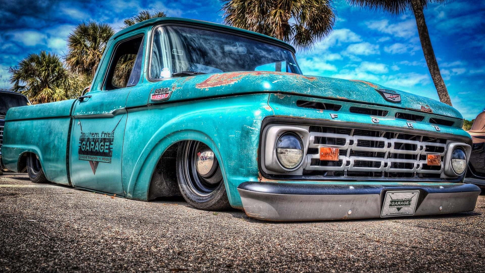 Pickup Truck Aqua Blue Ford F-150