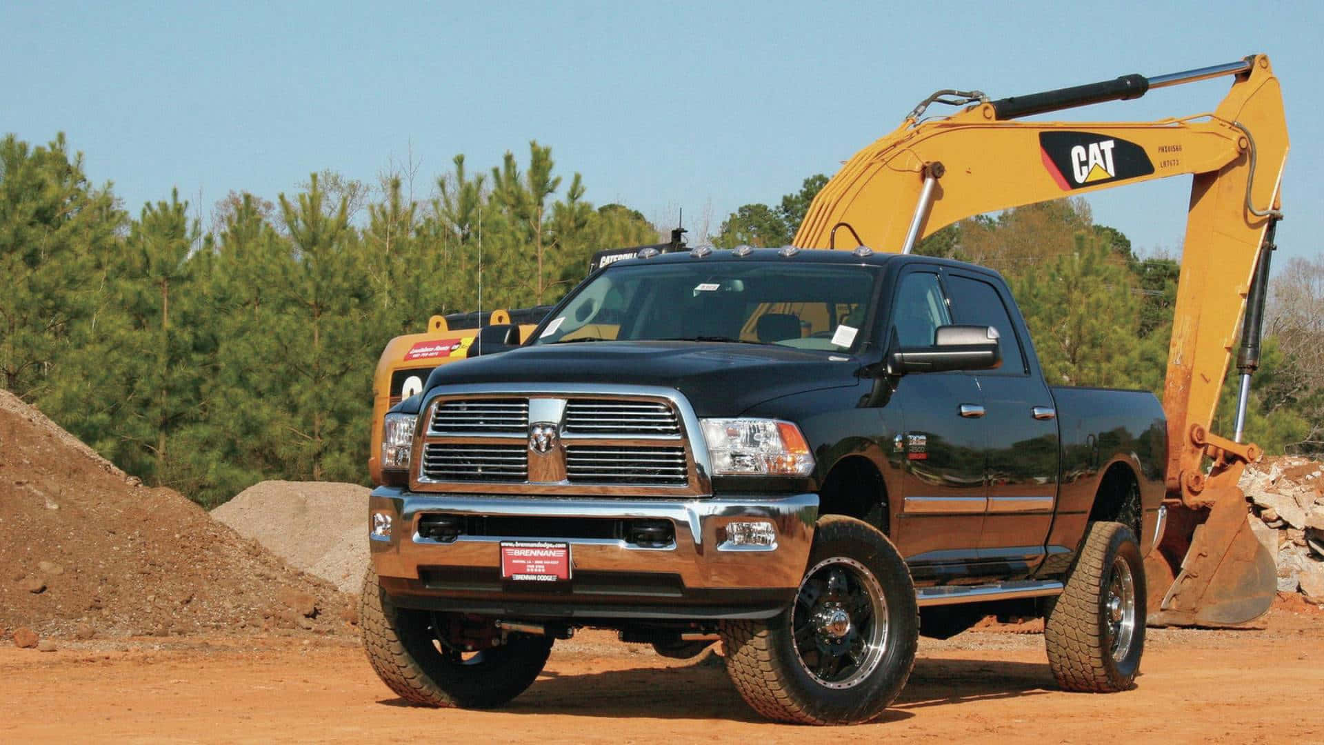 Pickup Truck Black 2010 Dodge Ram Pickup 2500 Background