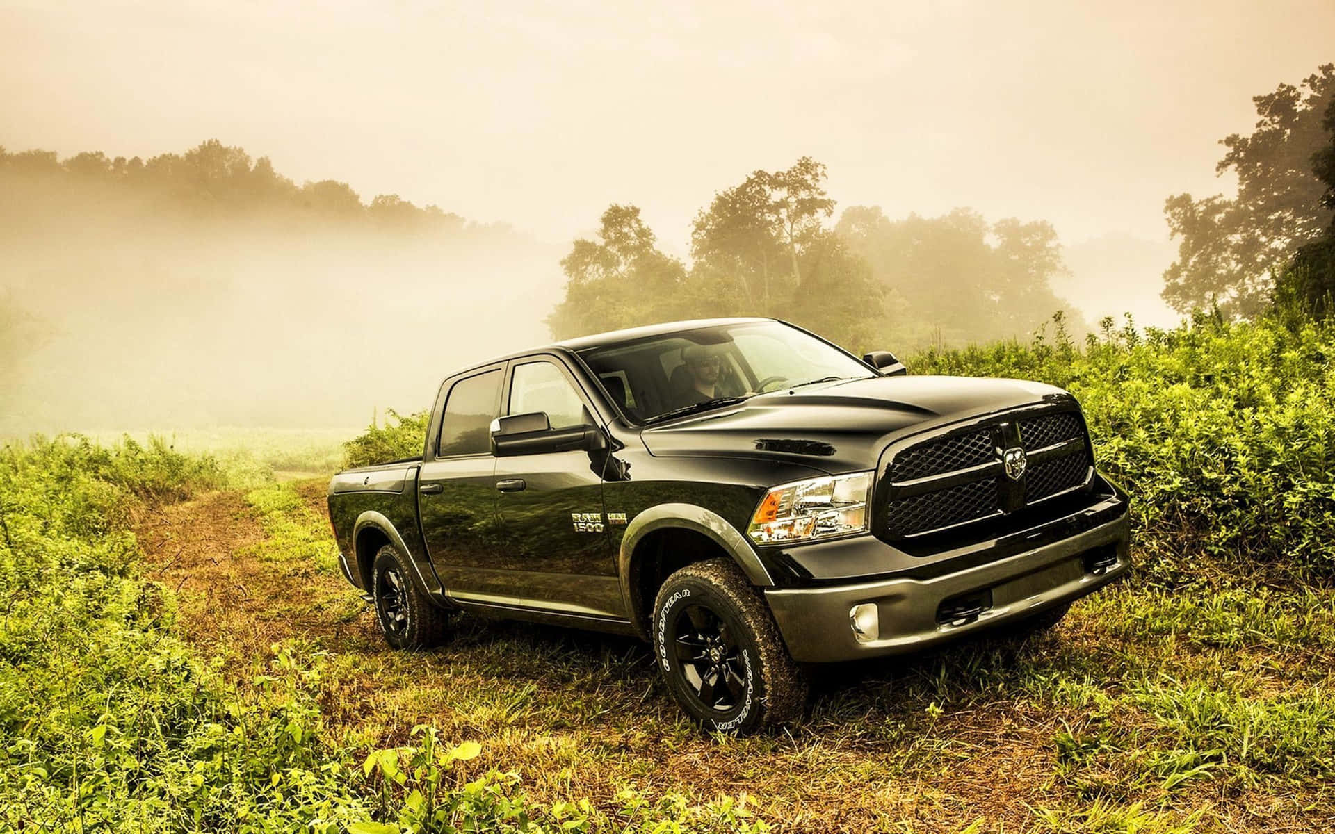 Pickup Truck Black 2013 Ram 1500 Background