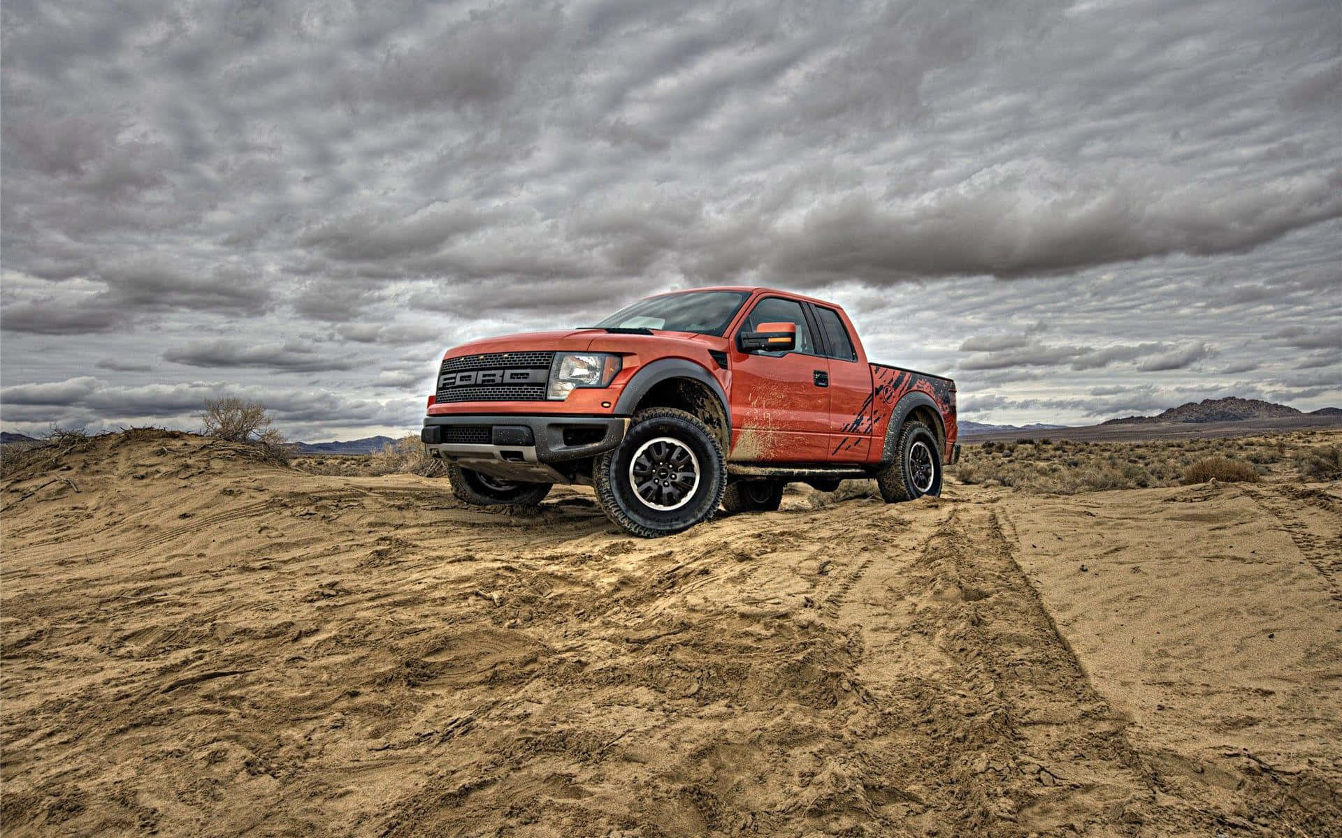 Pickup Truck Red 2013 Ford F-150 Svt Raptor