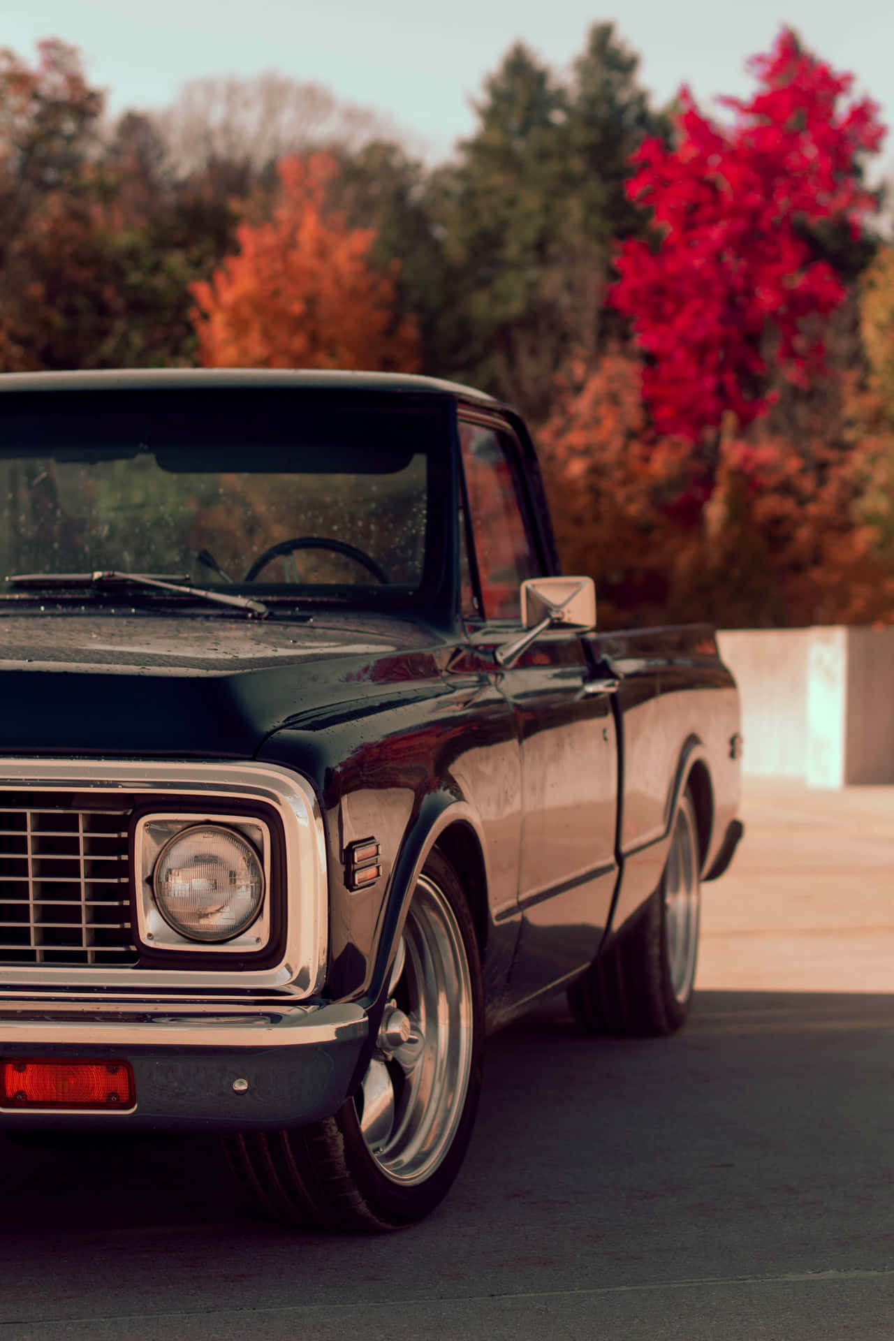 Pickup Truck Shiny Black Chevrolet Ck