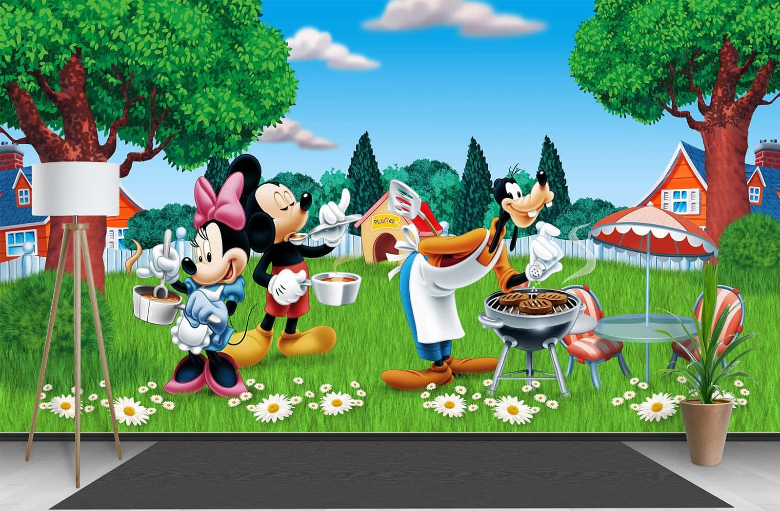 Picnic Mickey Mouse Minnie Goofy Background