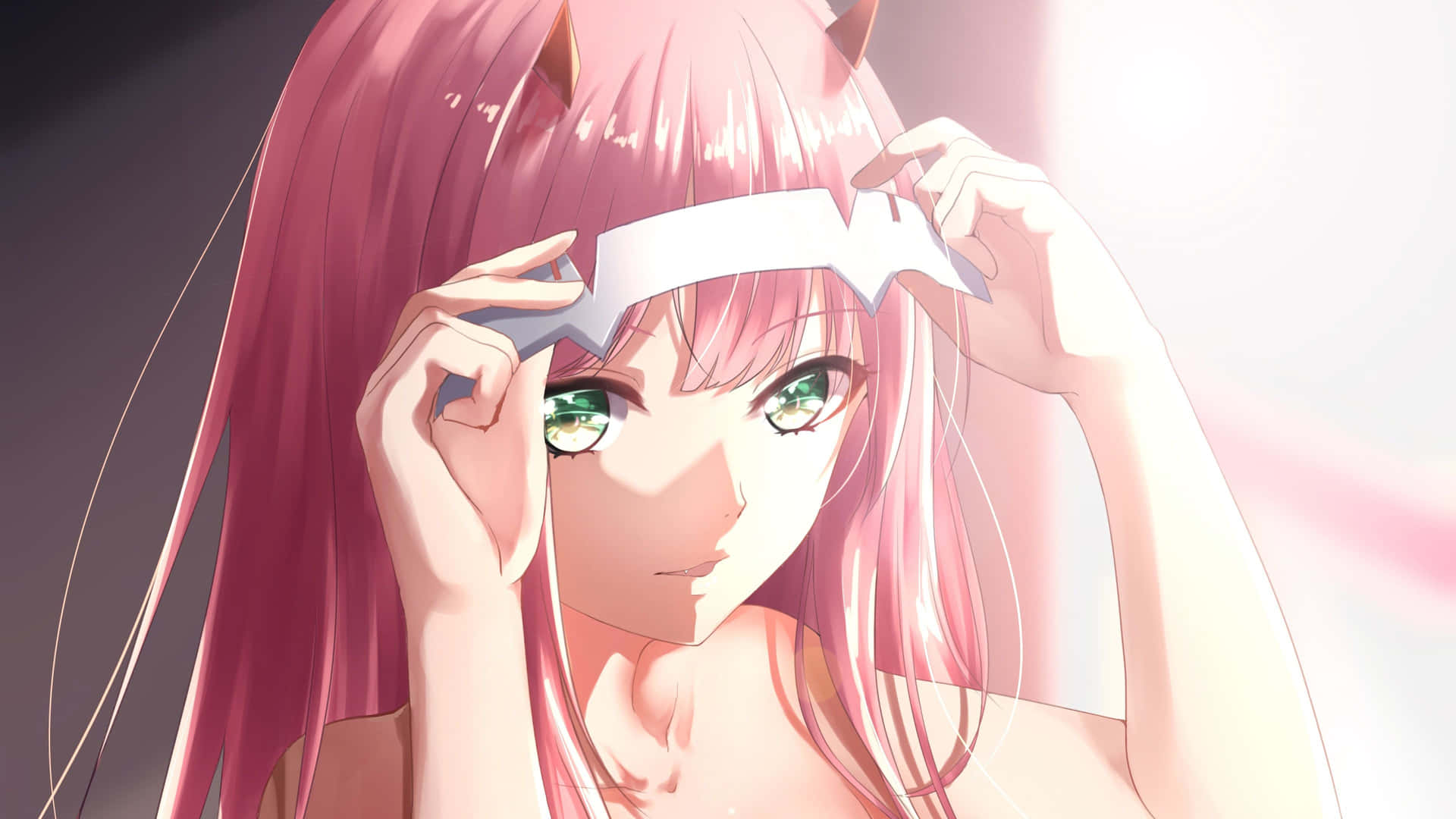 Picture Of Zero Two, An Enigmatic Android With An Aesthetic Beauty. Background