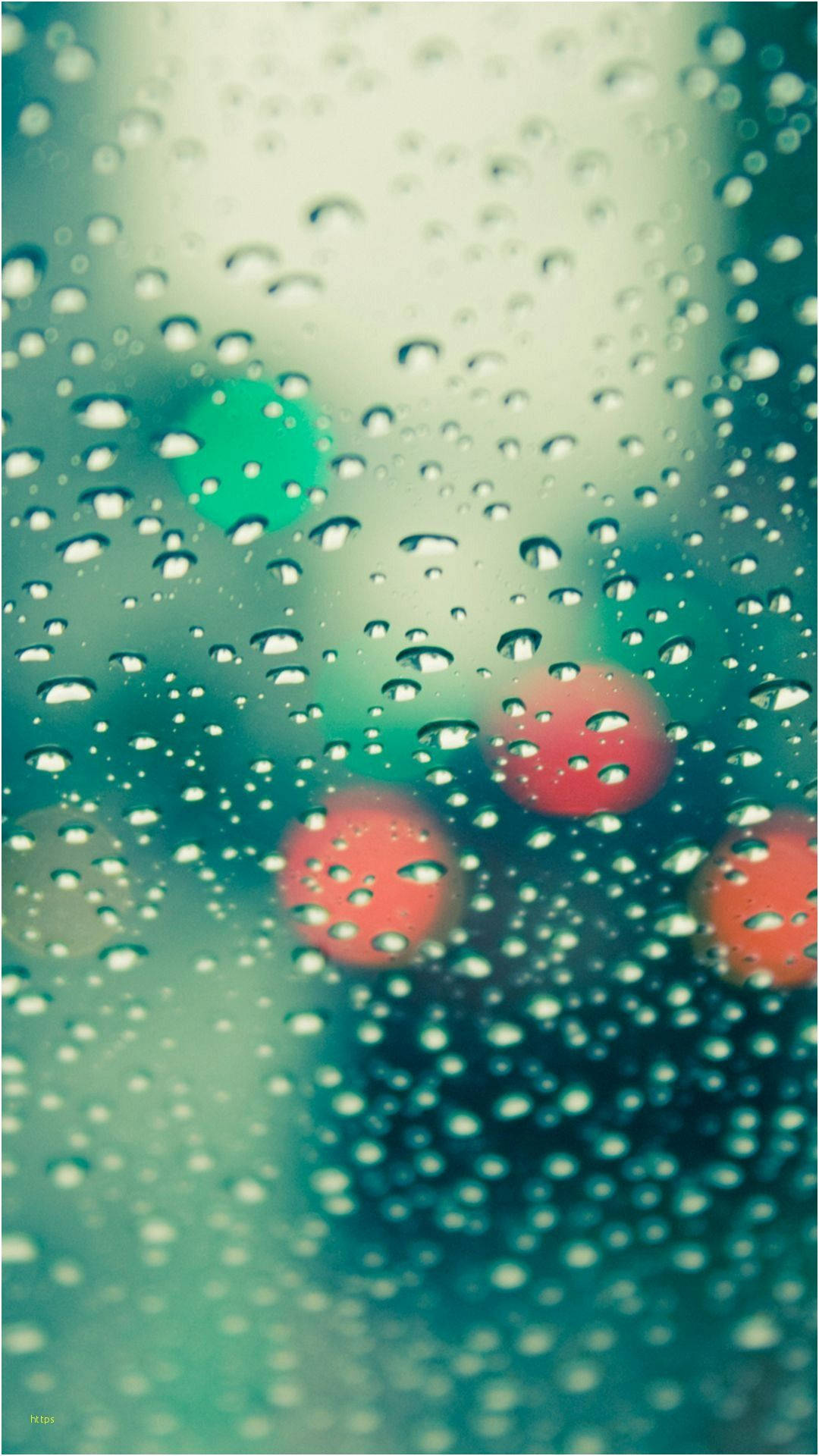 Picture Splish Splash - A Glittery Iphone In The Rain Background