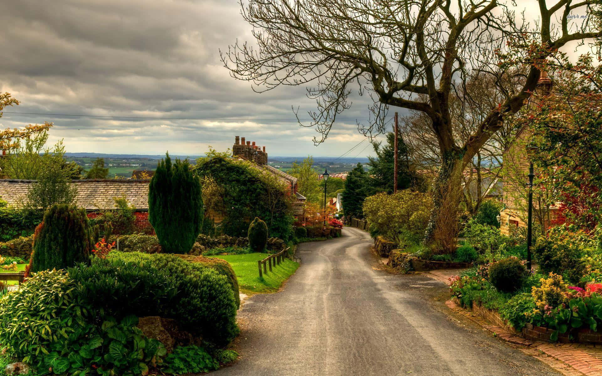 Picturesque English Village Background