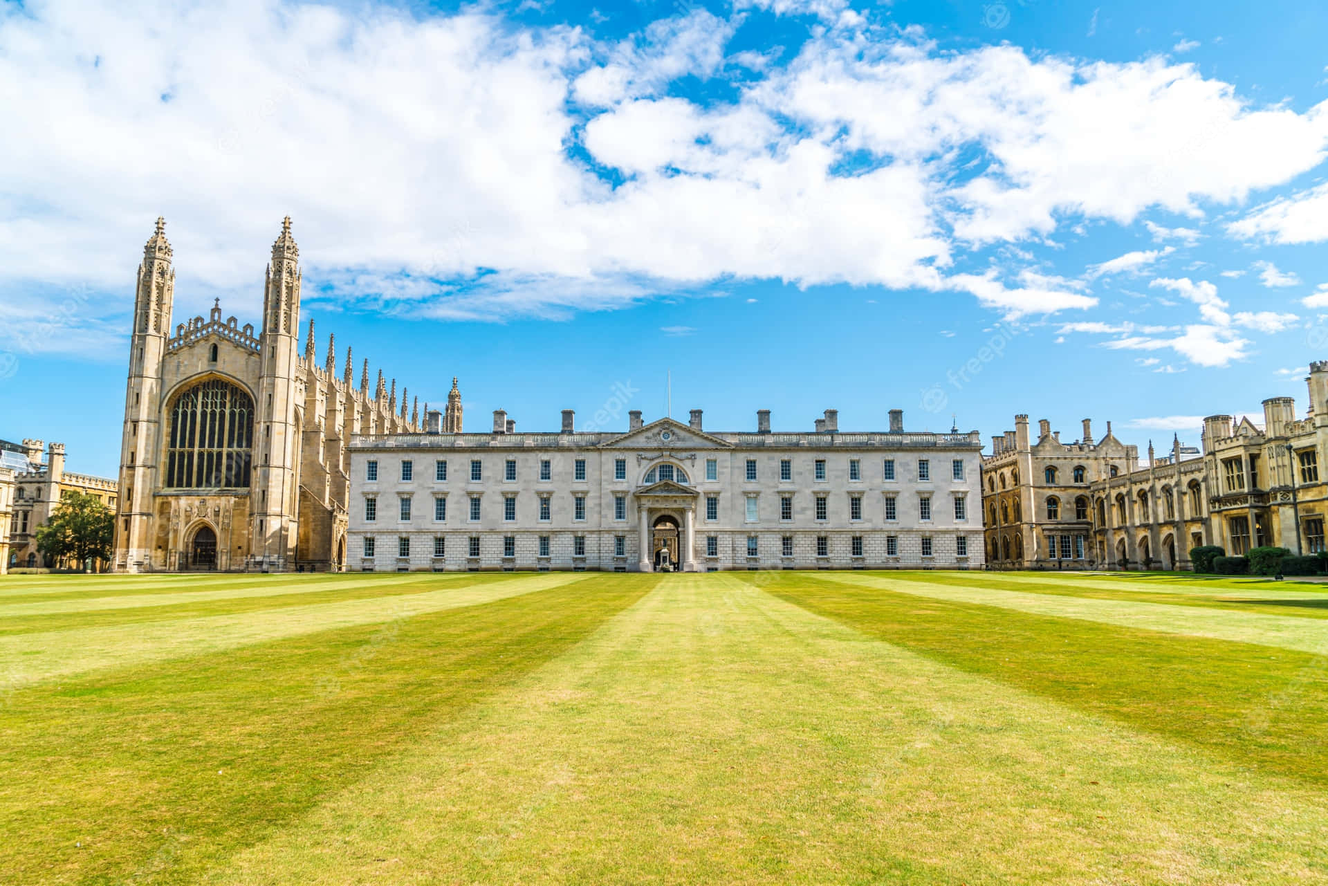 Picturesque King's College Chapel At The University Of Cambridge Background