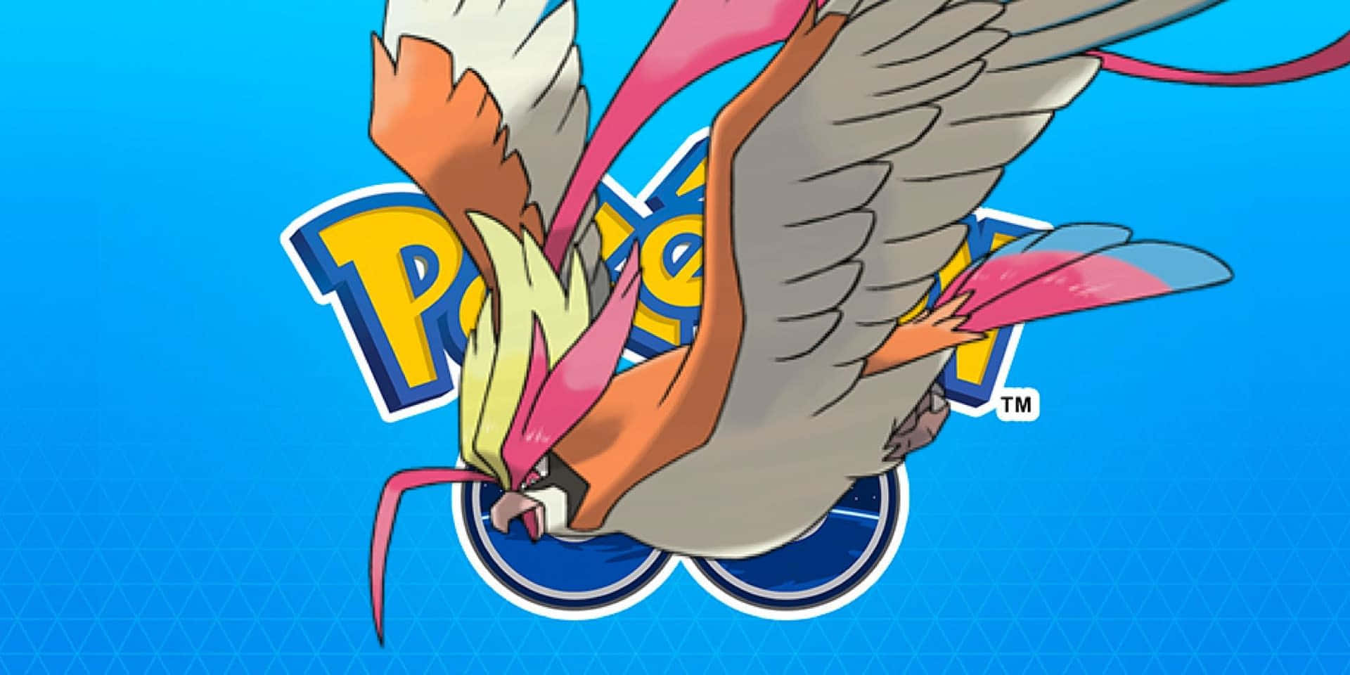Pidgeotto Flying Against Blue Background