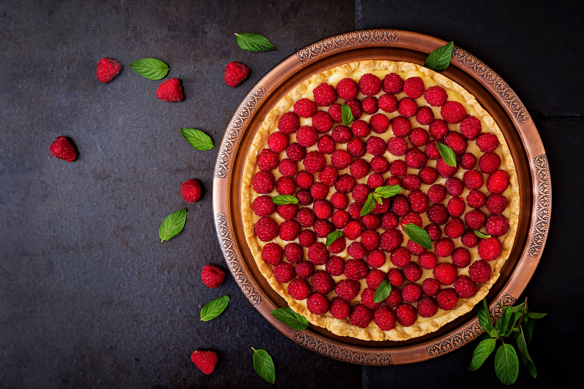 Pie Filled With Berries Background
