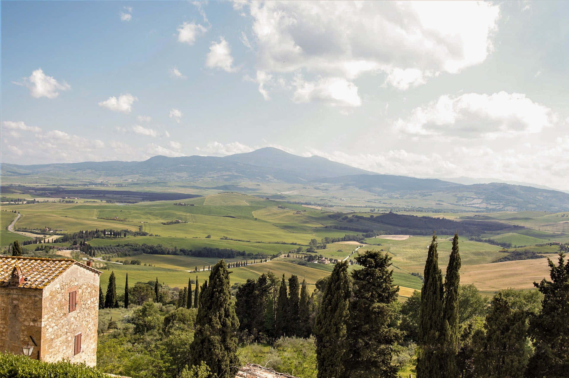 Pienza Countryside Wide Angle Shot