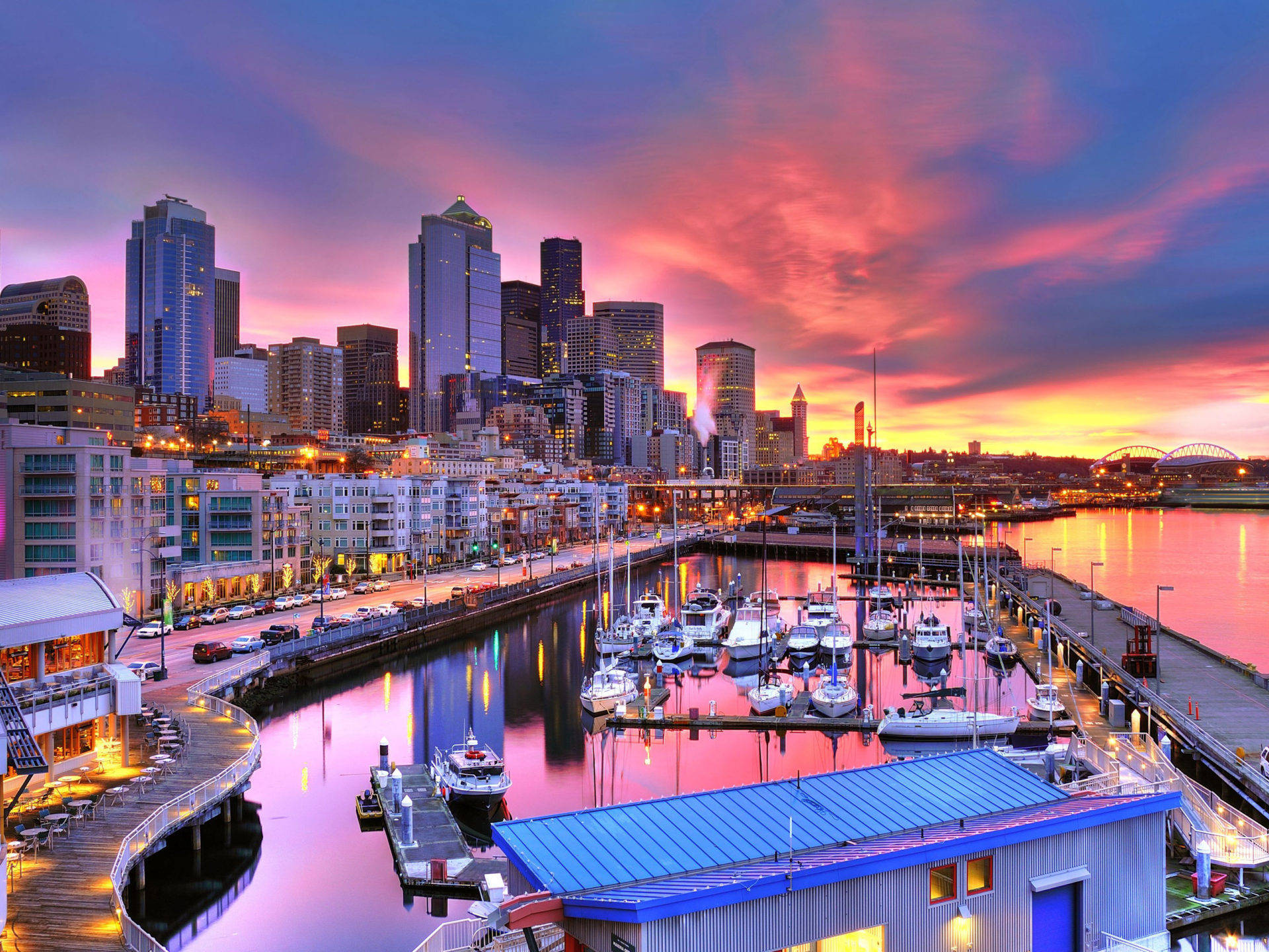 Pier In Seattle Washington Background