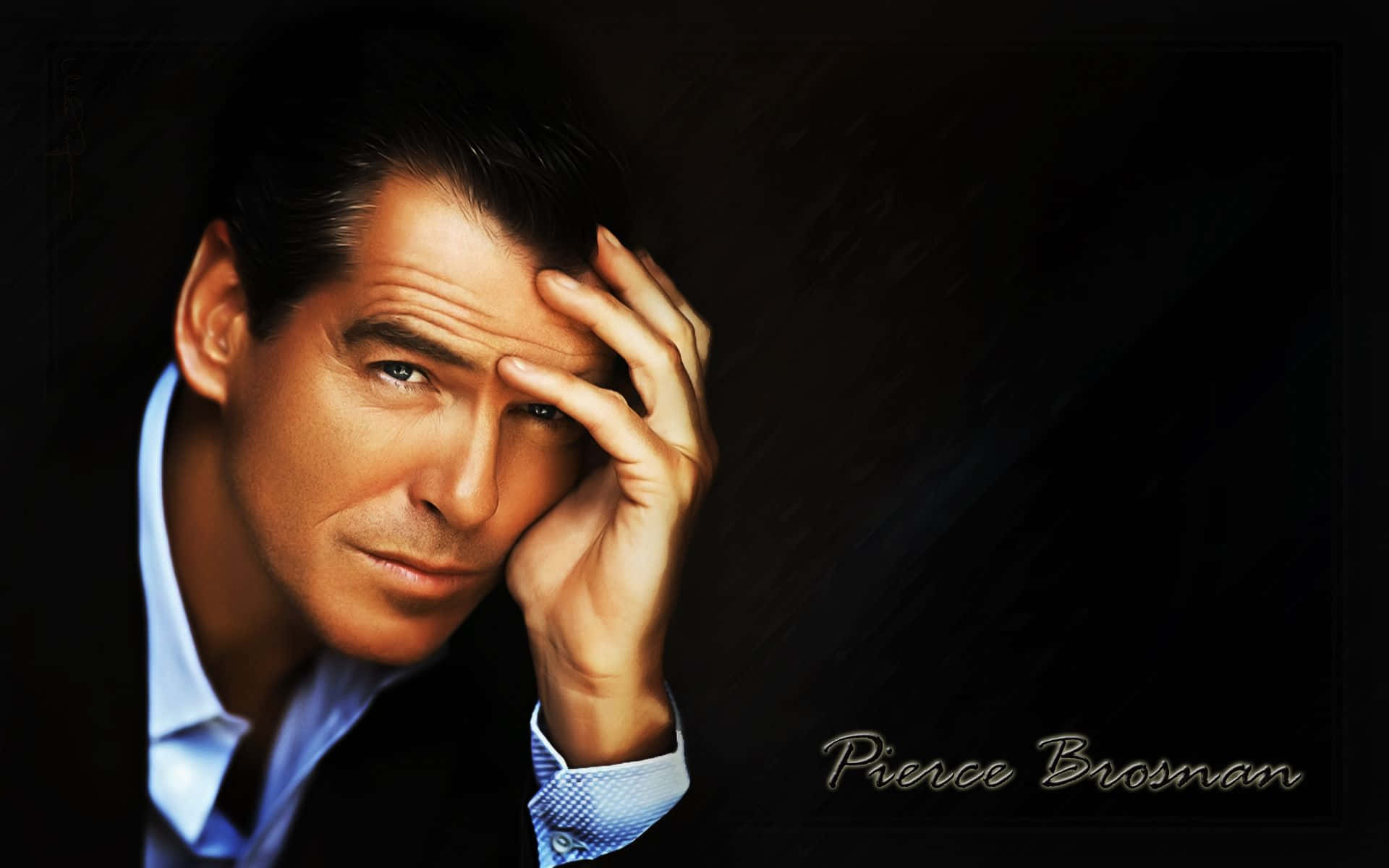 Pierce Brosnan Looking Dapper In Tuxedo Background