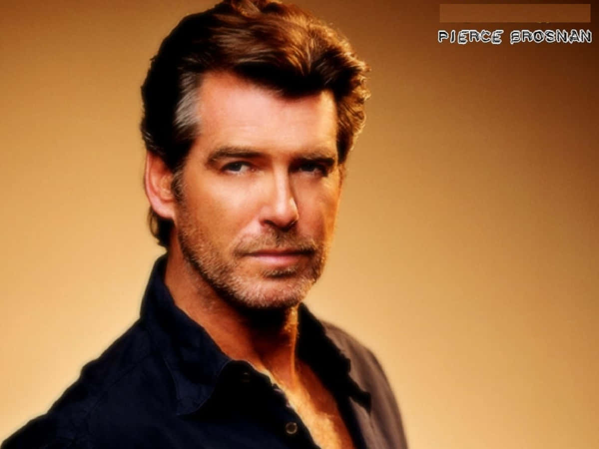 Pierce Brosnan Looking Suave And Stylish Background