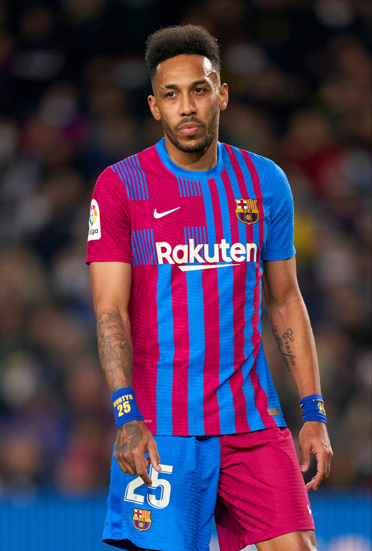 Pierre-emerick Aubameyang Blue Red Barcelona Jersey