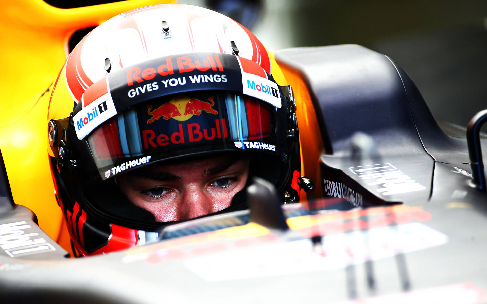 Pierre Gasly Wearing Helmet