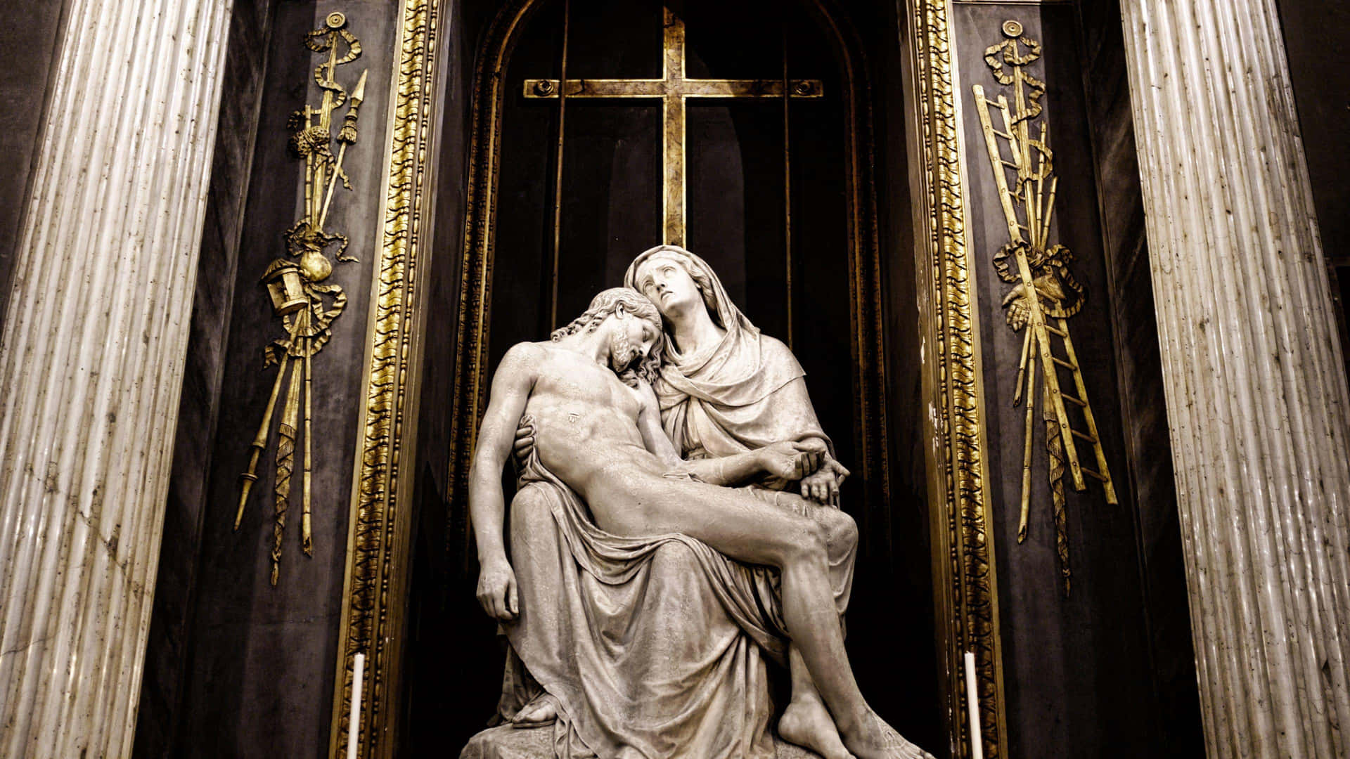 Pieta Statue Mary Holding Jesus