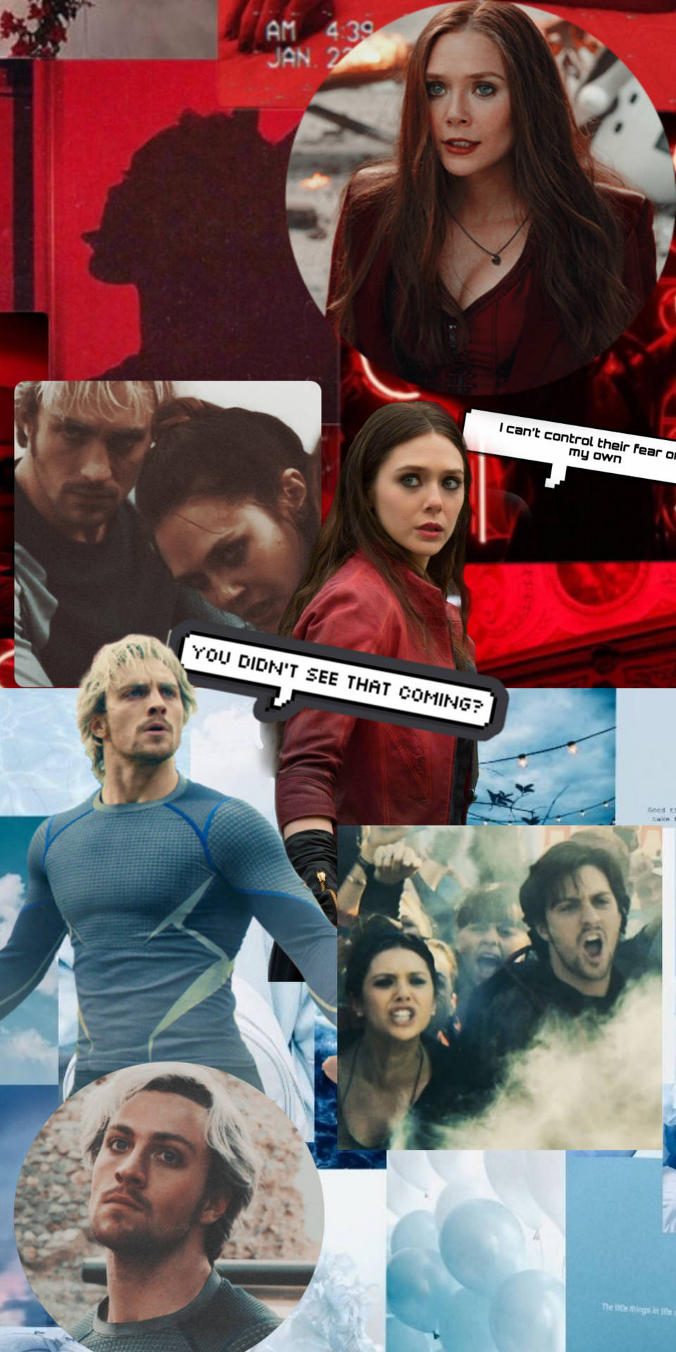 Pietro And Wanda Maximoff Collage Background