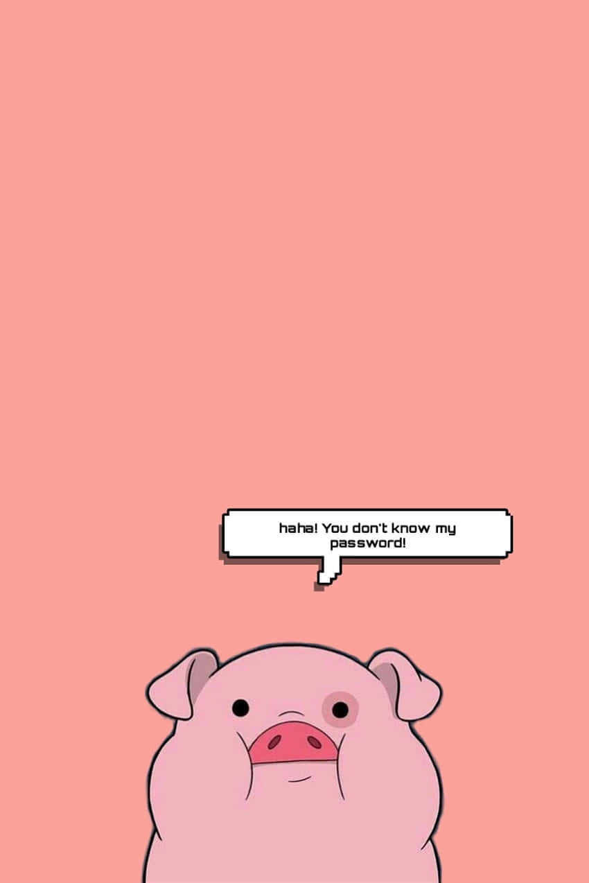 Pig Secure Password Illustration Background