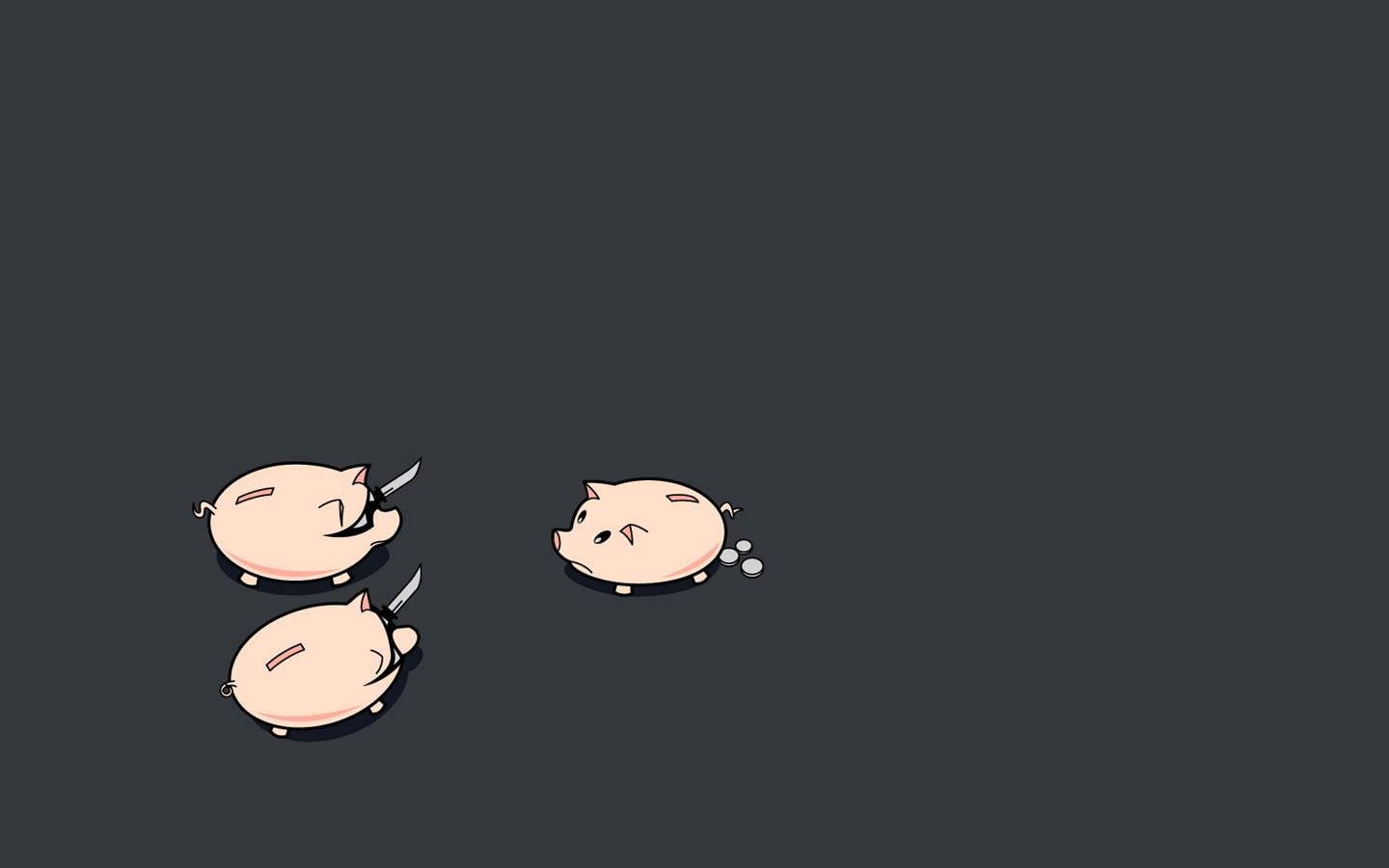 Piggy Bank Funny Desktop Background