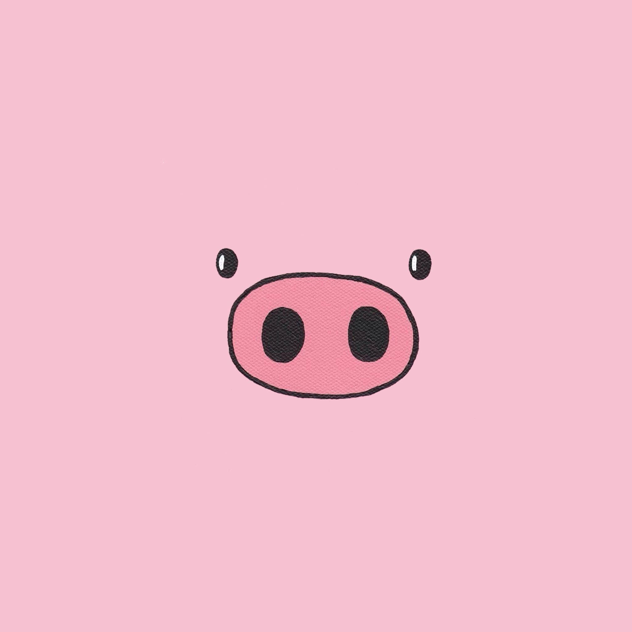 Piggy Stoic Face Art Background