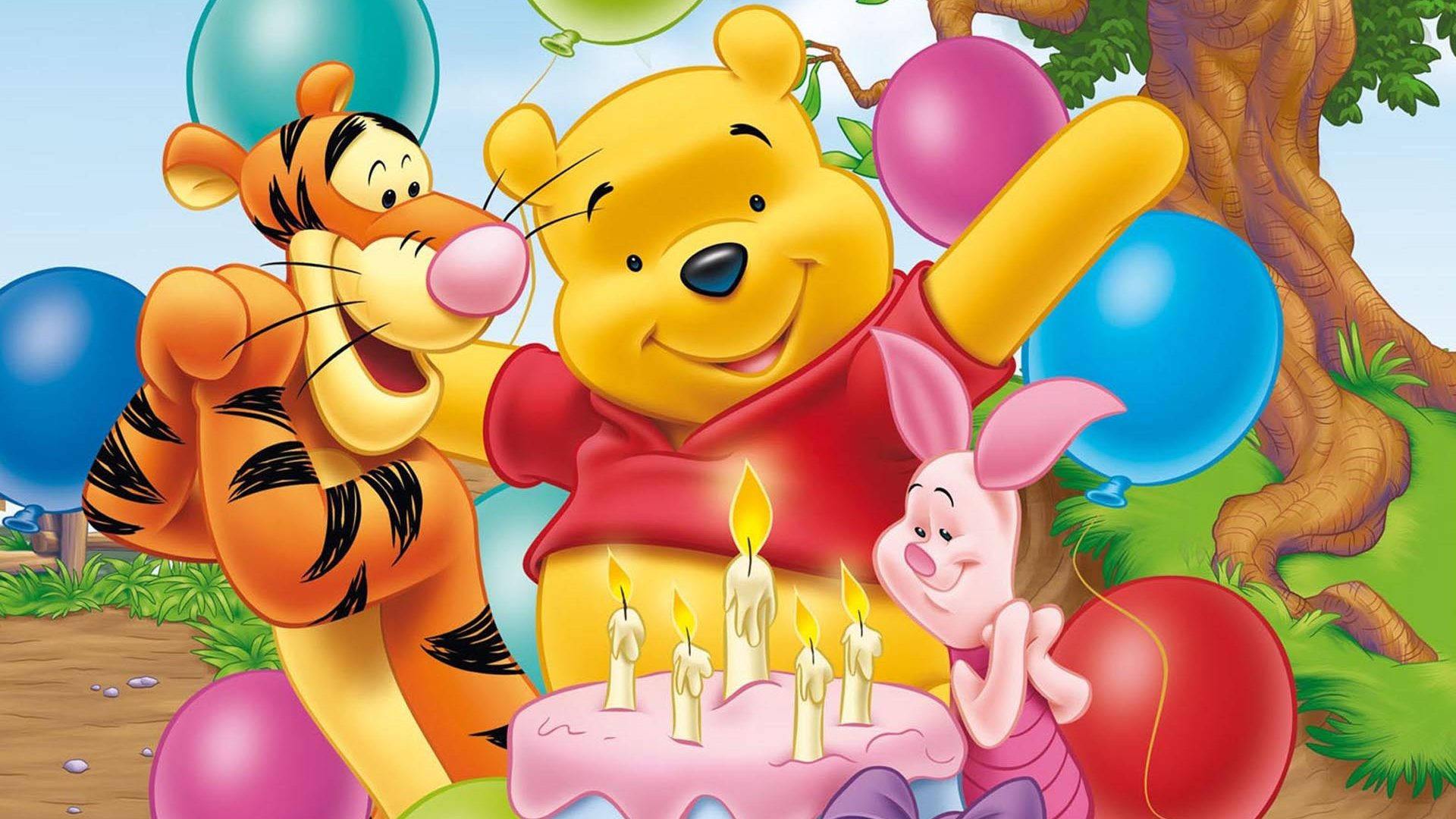 Piglet Party Cake Background