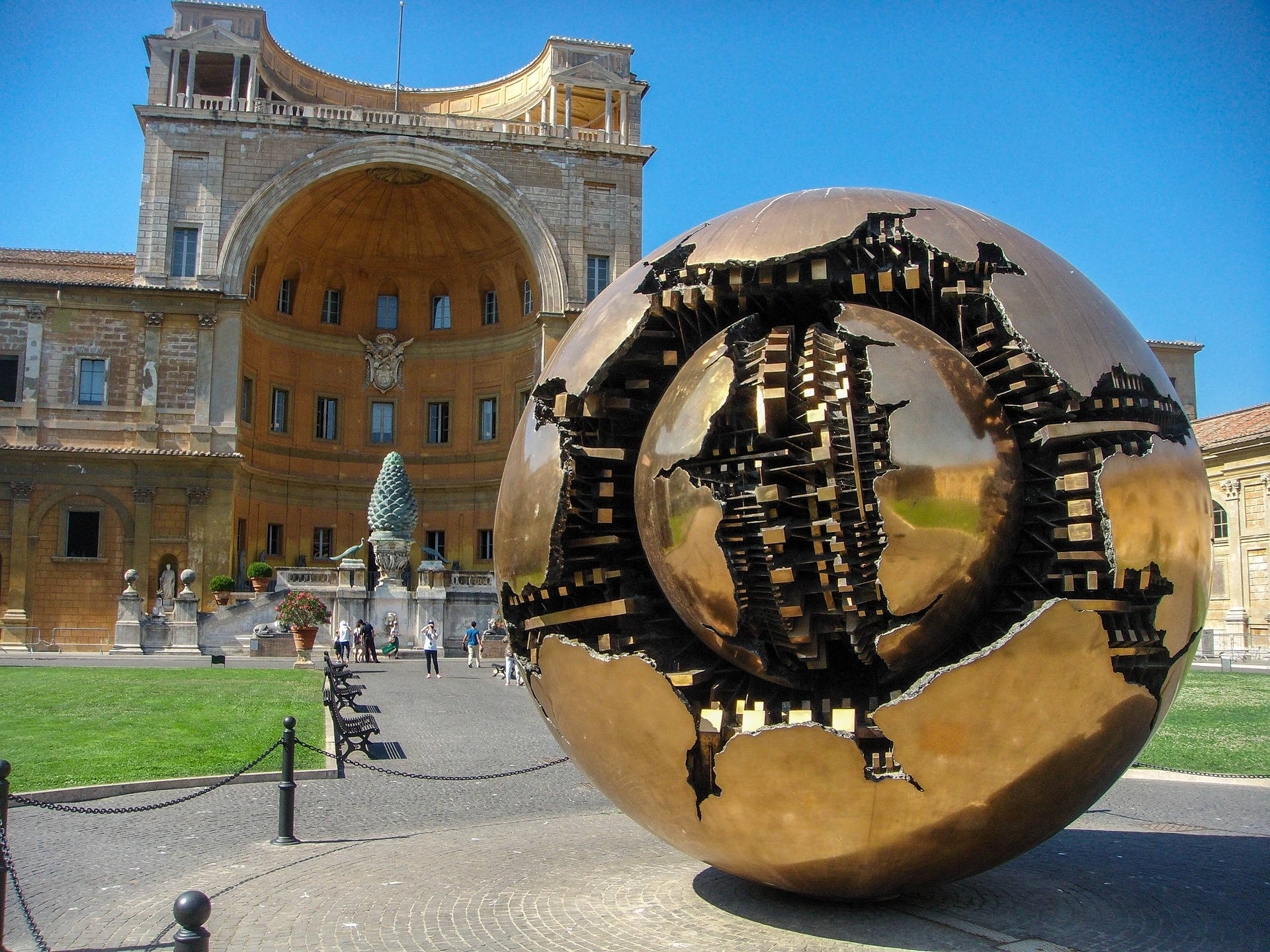 Pigna Courtyard In Vatican City