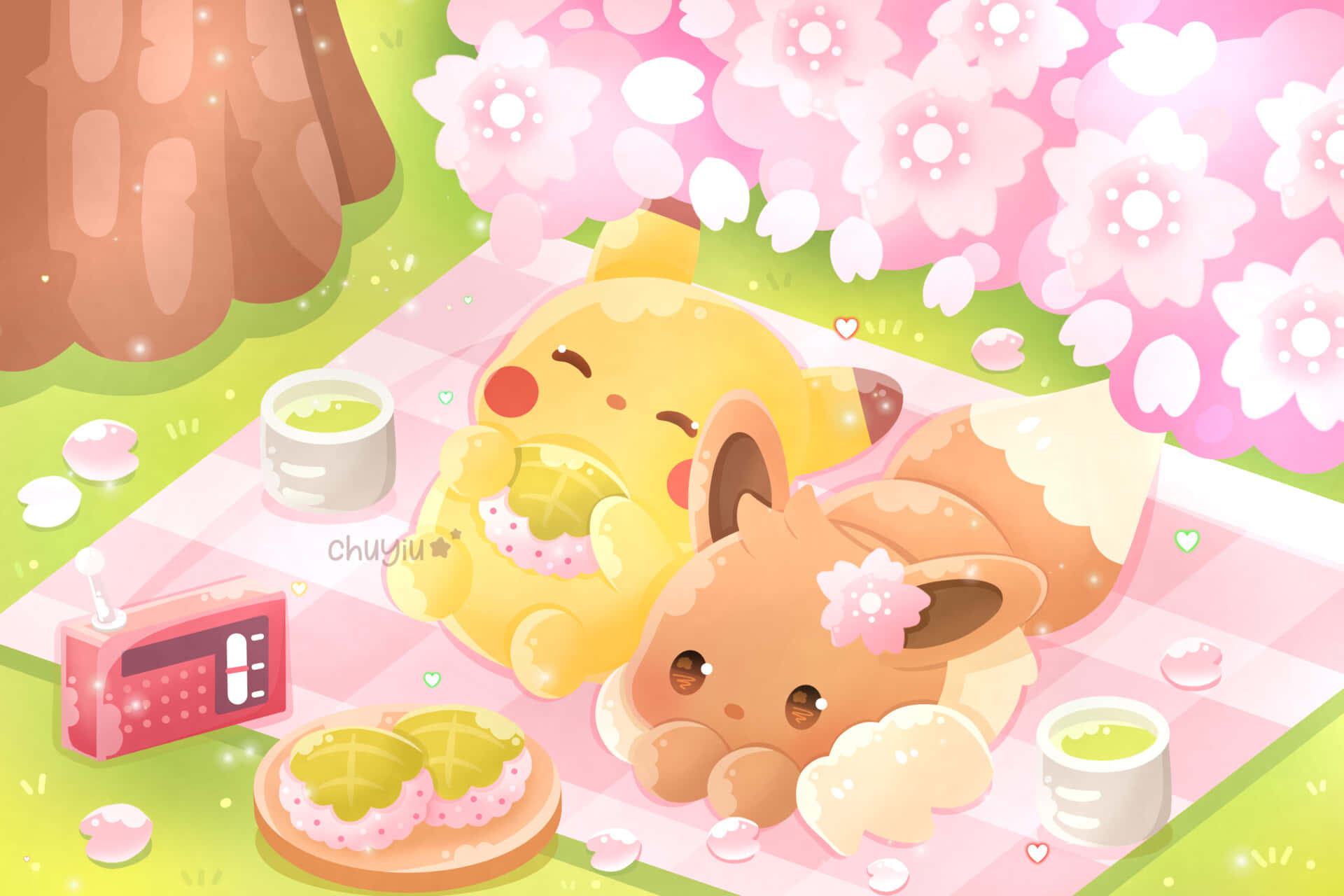 “pikachu And Eevee, Best Friends Forever” Background
