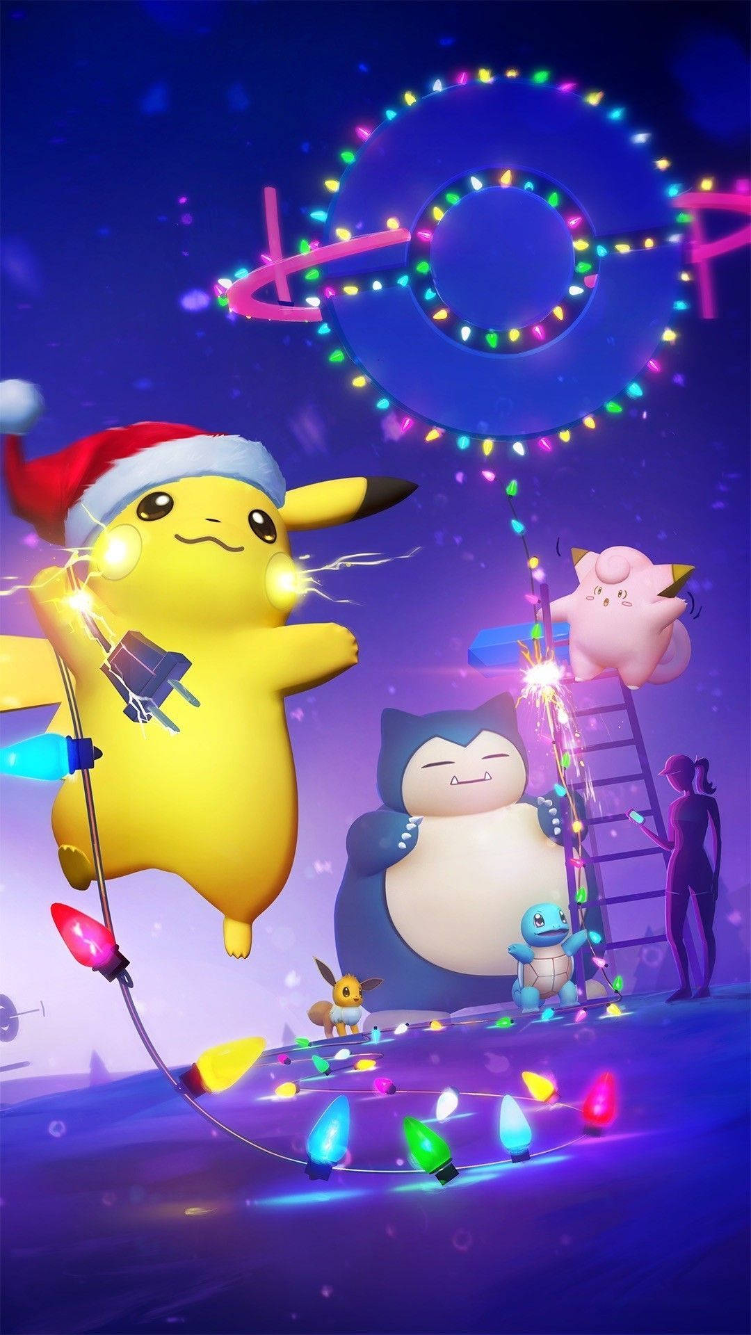 Pikachu And Friends Christmas Pokemon Iphone Background