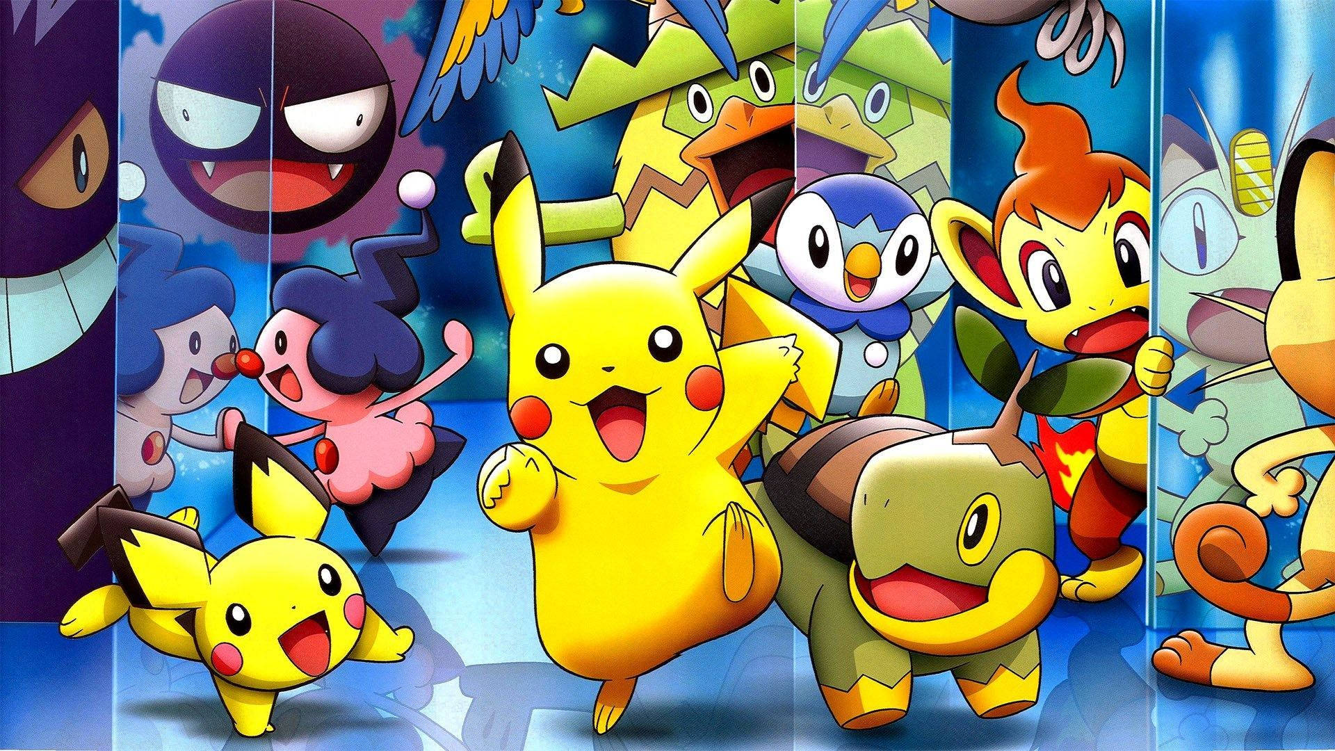 Pikachu And Friends Unite Background