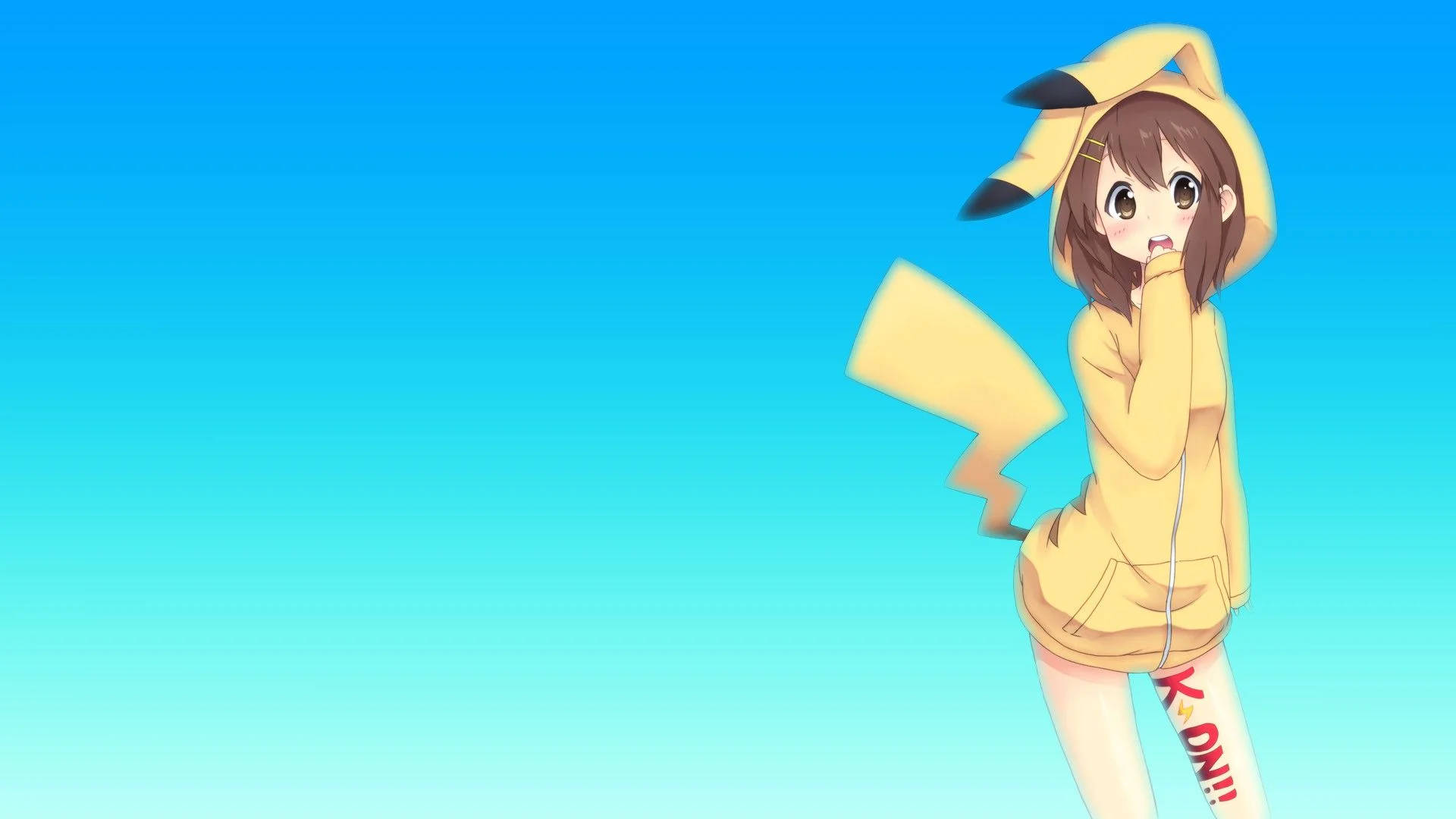 Pikachu Anime Girl Hoodie Background