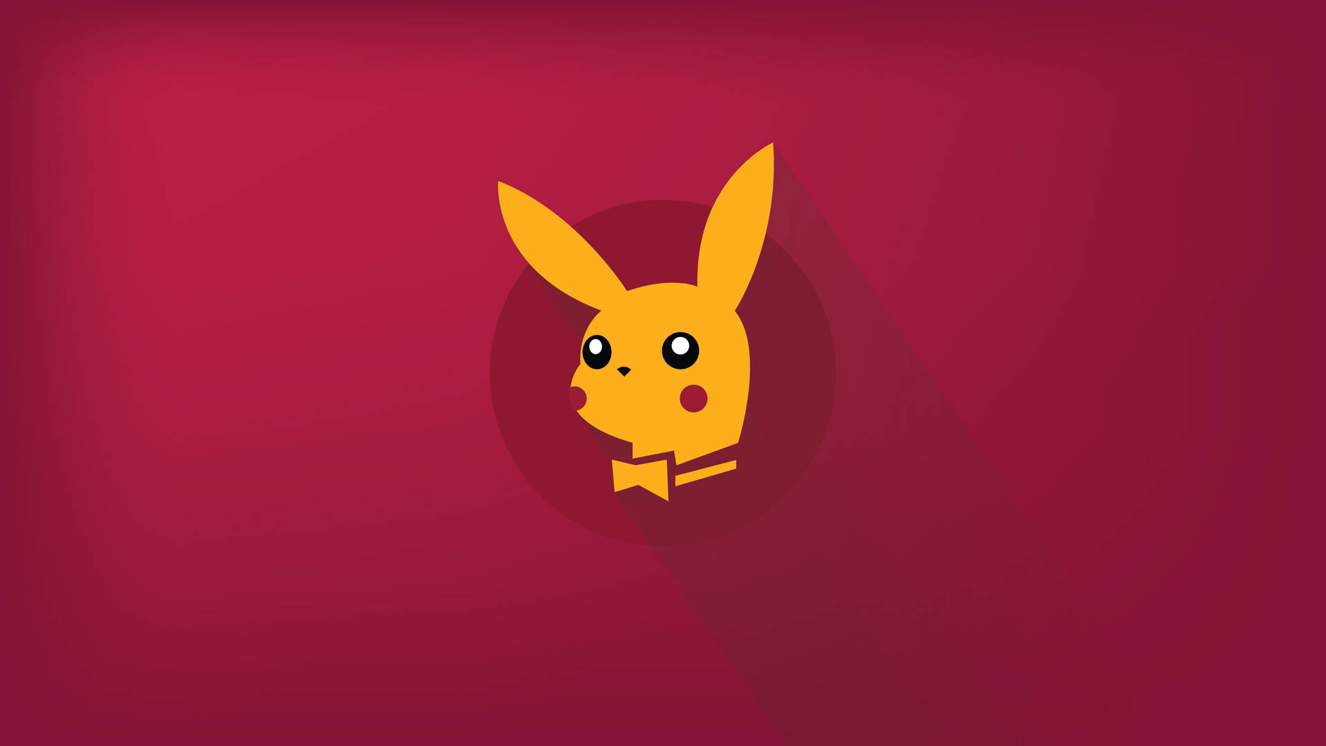 Pikachu In Rabbit Silhouette Background