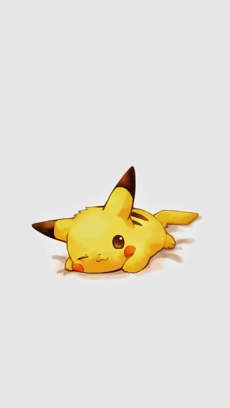 Pikachu Laying Down On The Ground Background