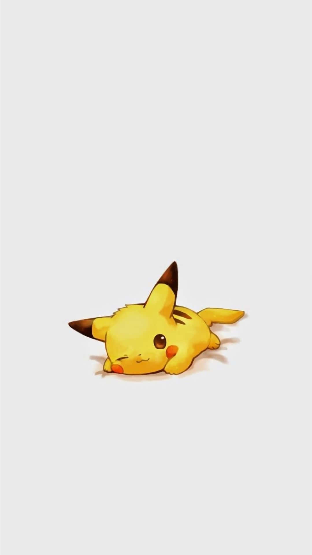 Pikachu Laying Down On The Ground Background