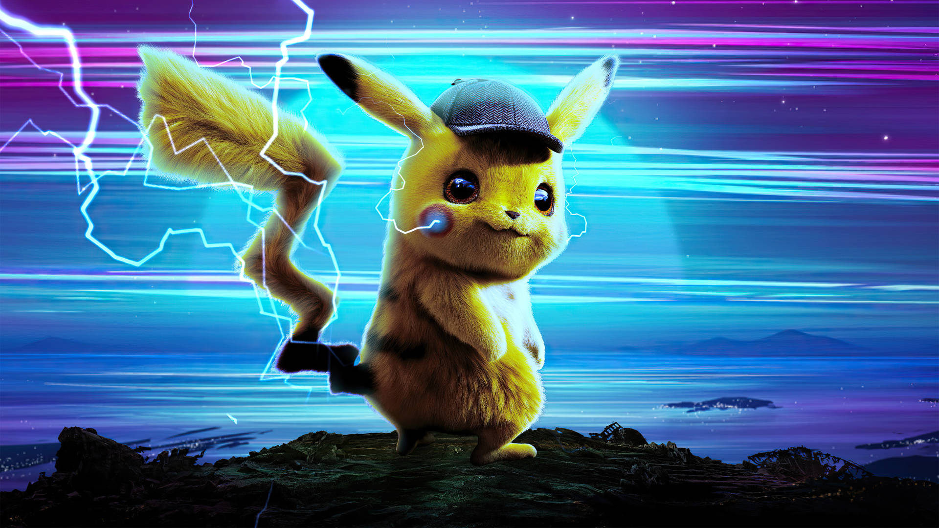 Pikachu Thunderbolt Attack Background
