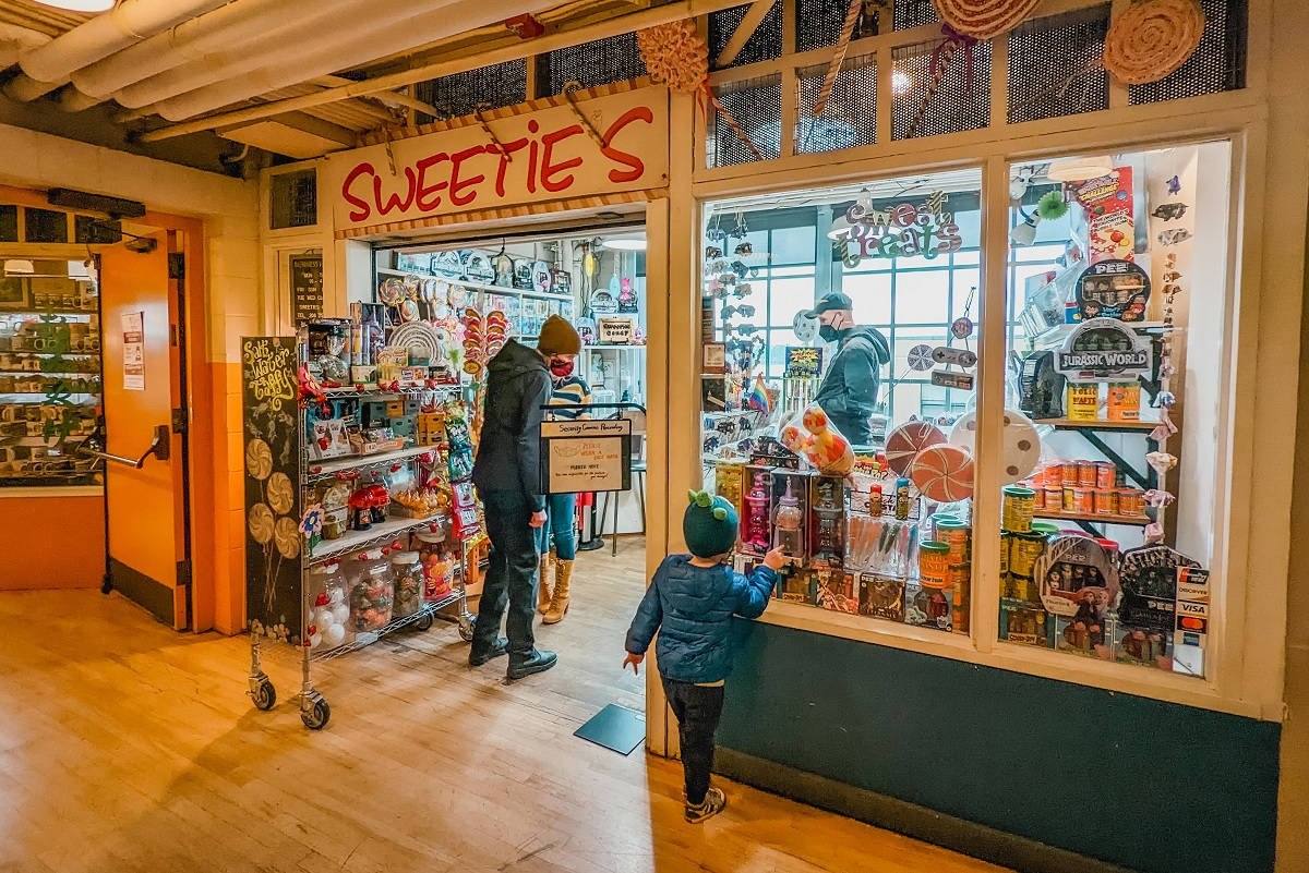 Pike Place Market Candy Store Background