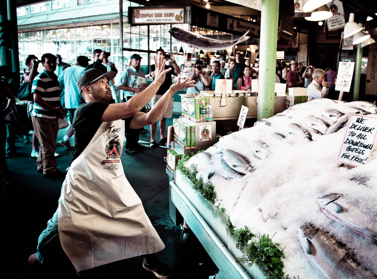 Pike Place Market Fishmonger Background