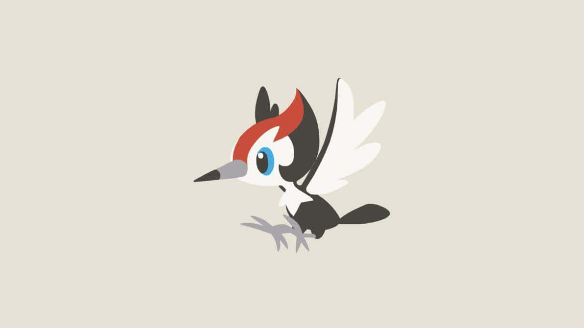 Pikipek Flying In Plain Background Background