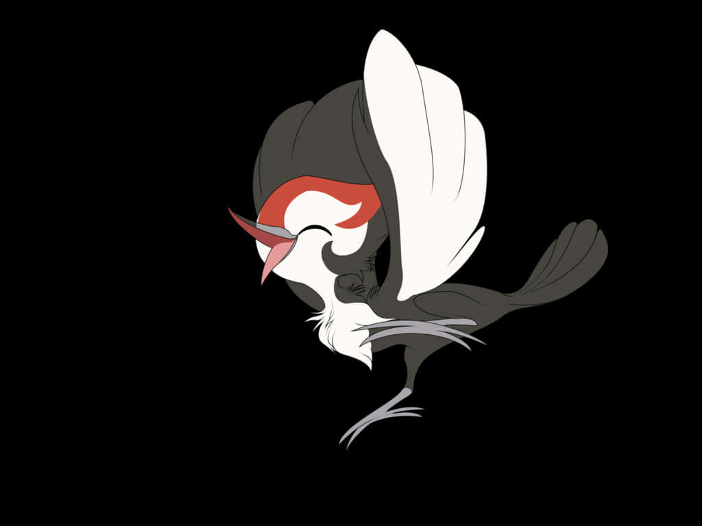 Pikipek With Wings Upward Background